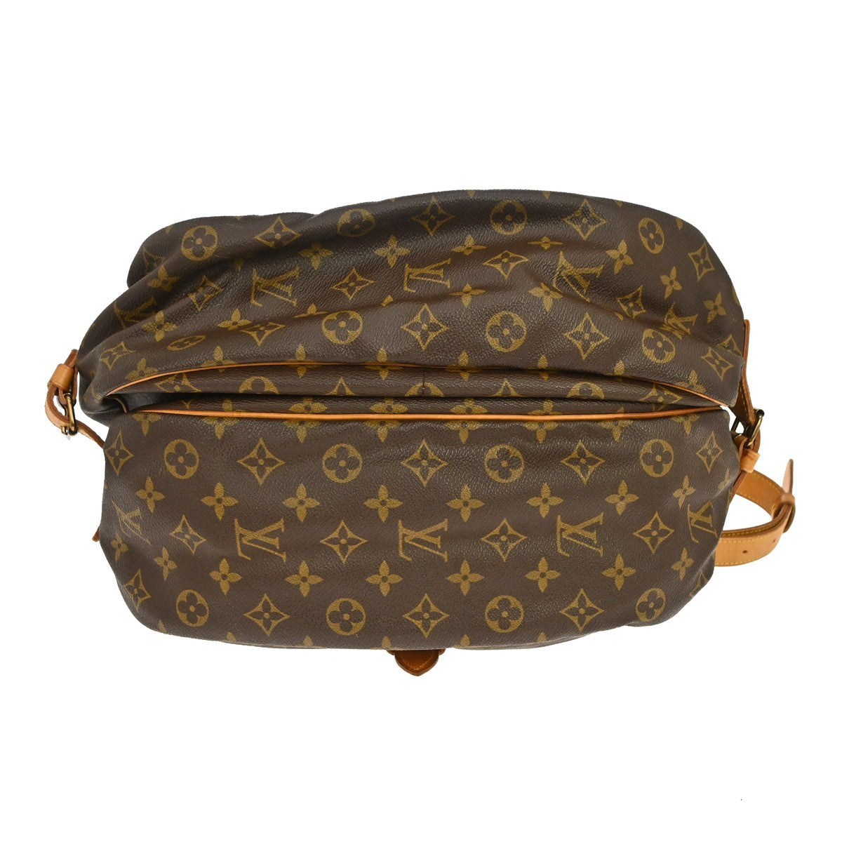 Louis Vuitton Saumur Monogram Canvas Brown Canvas Shoulder Bag Bag (Pre-Owned)