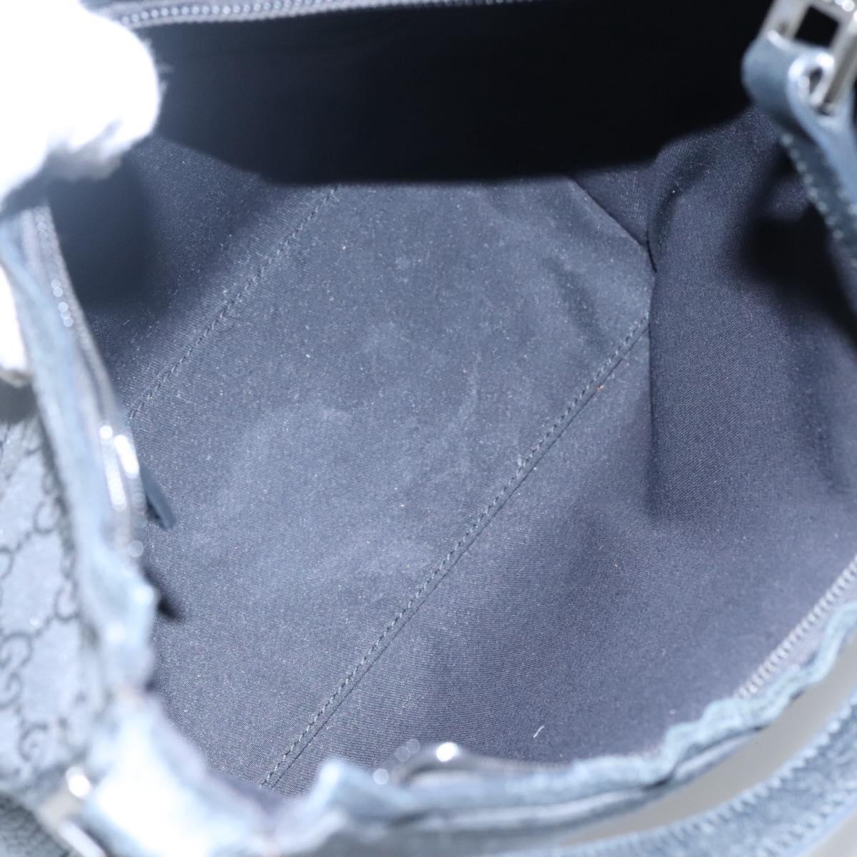 Gucci Jackie Black Canvas Shoulder Bag (Pre-Owned)