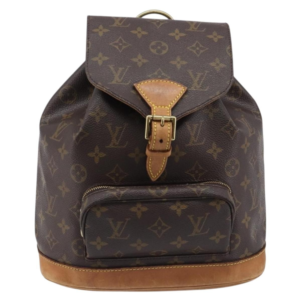 Louis Vuitton Vintage Montsouris Monogram Canvas Brown Canvas Backpack Bag (Pre-Owned)