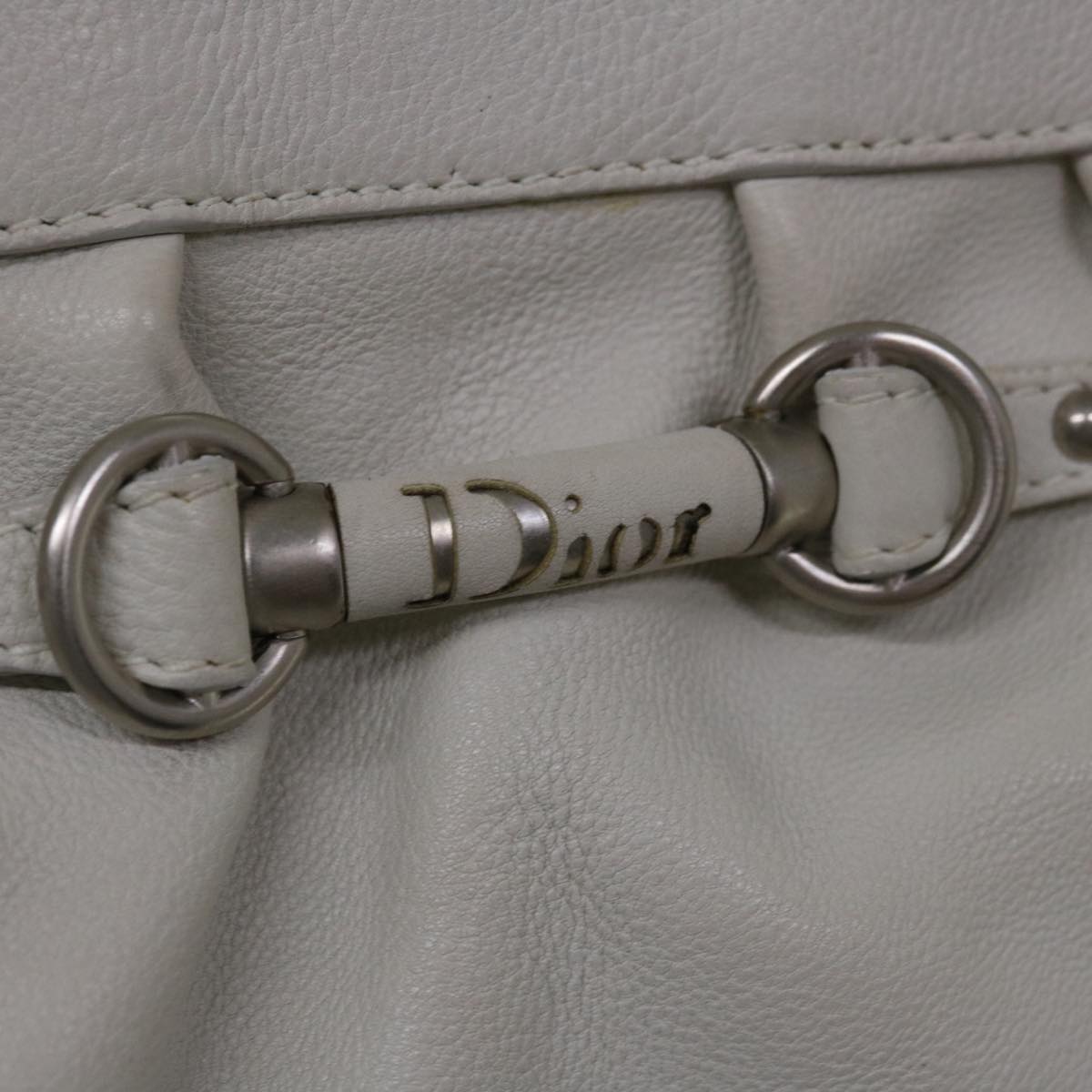 Dior White Leather Tote Bag (Pre-Owned)