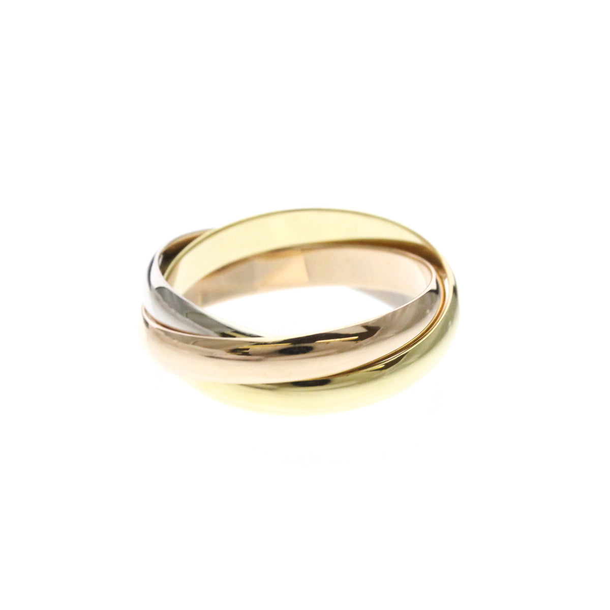 Cartier Trinity 18K Tricolor Gold Gold Gold Ring Jewelry (Pre-Owned)