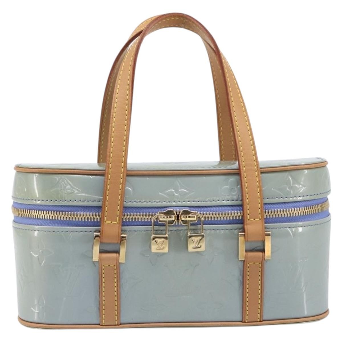 Louis Vuitton Sullivan Horizontal Monogram Vernis Purple Patent_Leather Handbag (Pre-Owned)
