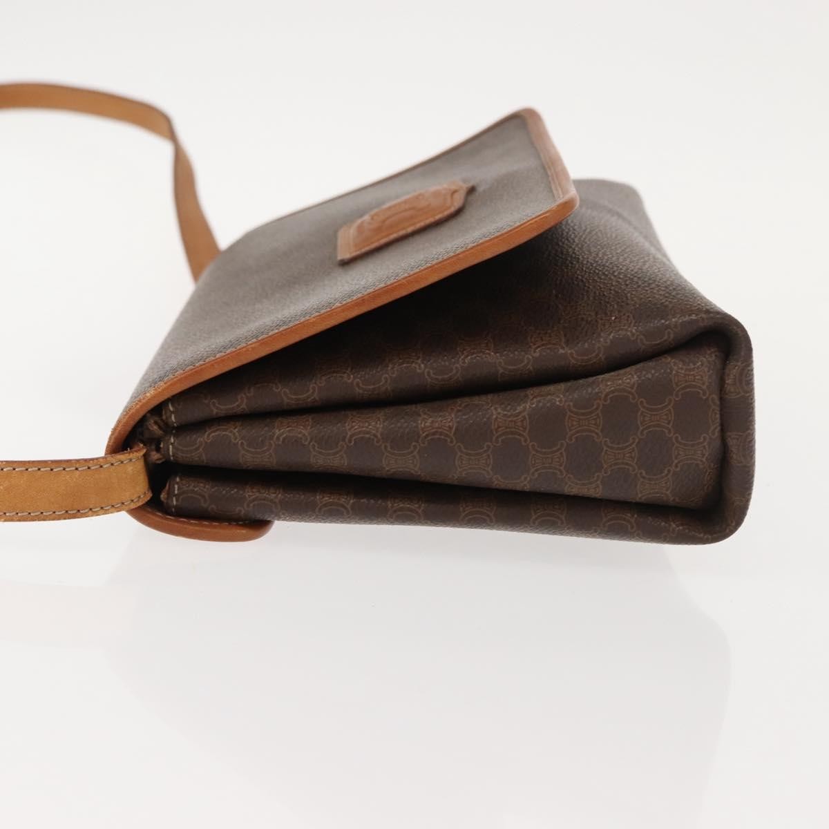 Celine Vintage Macadam Canvas Brown Canvas Shoulder Bag Bag (Pre-Owned)