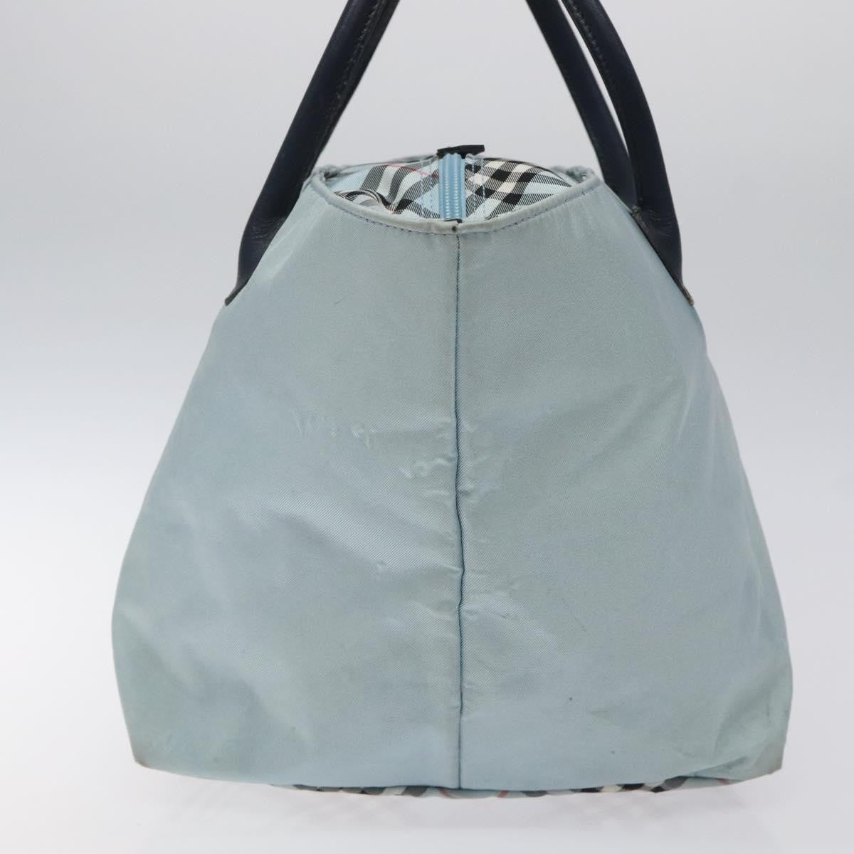 Burberry Nova Check Blue Label Nylon Blue Nylon Handbag (Pre-Owned)