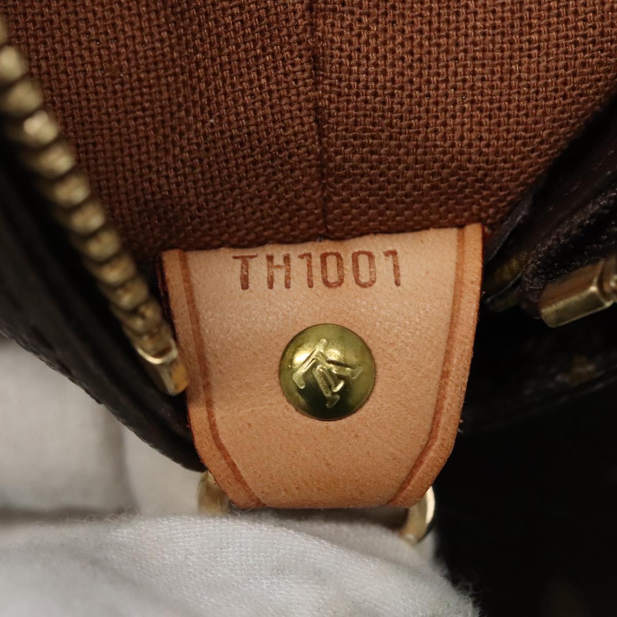Louis Vuitton Cabas Mezzo Brown Canvas Tote Bag (Pre-Owned)