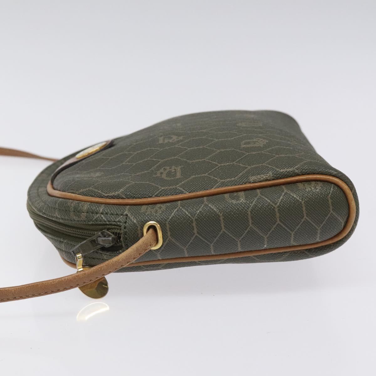 Dior Honeycomb Green Canvas Shoulder Bag (Pre-Owned)