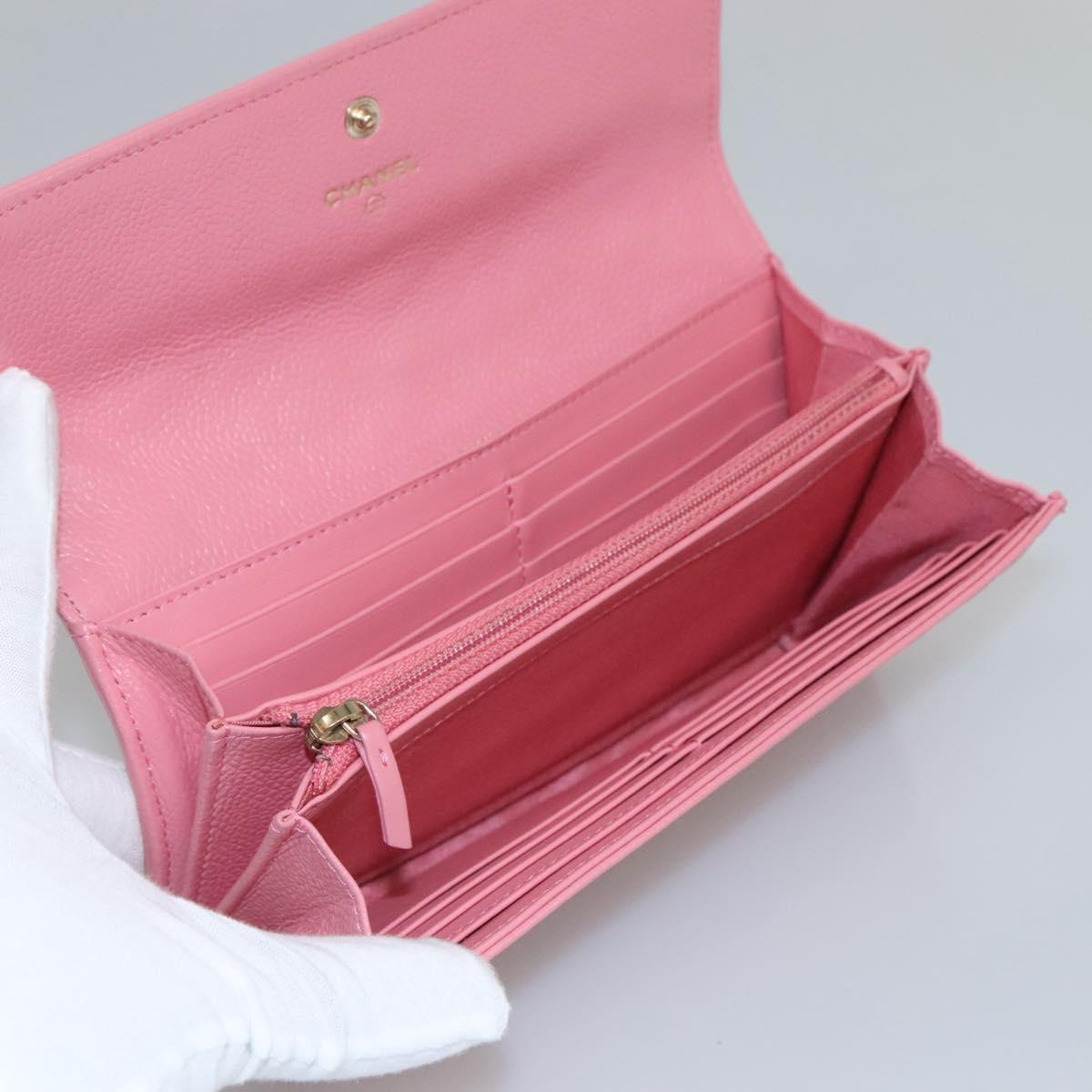 Chanel Camellia Pink Leather Wallet (Pre-Owned)