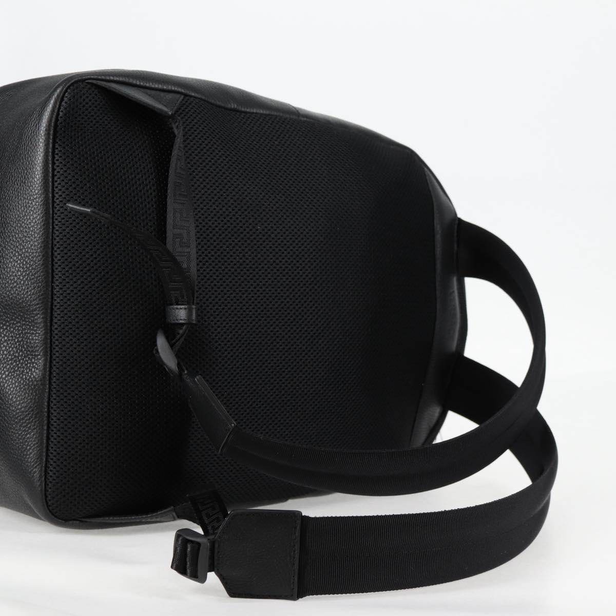 Versace Medusa Black Leather Backpack Bag (Pre-Owned)