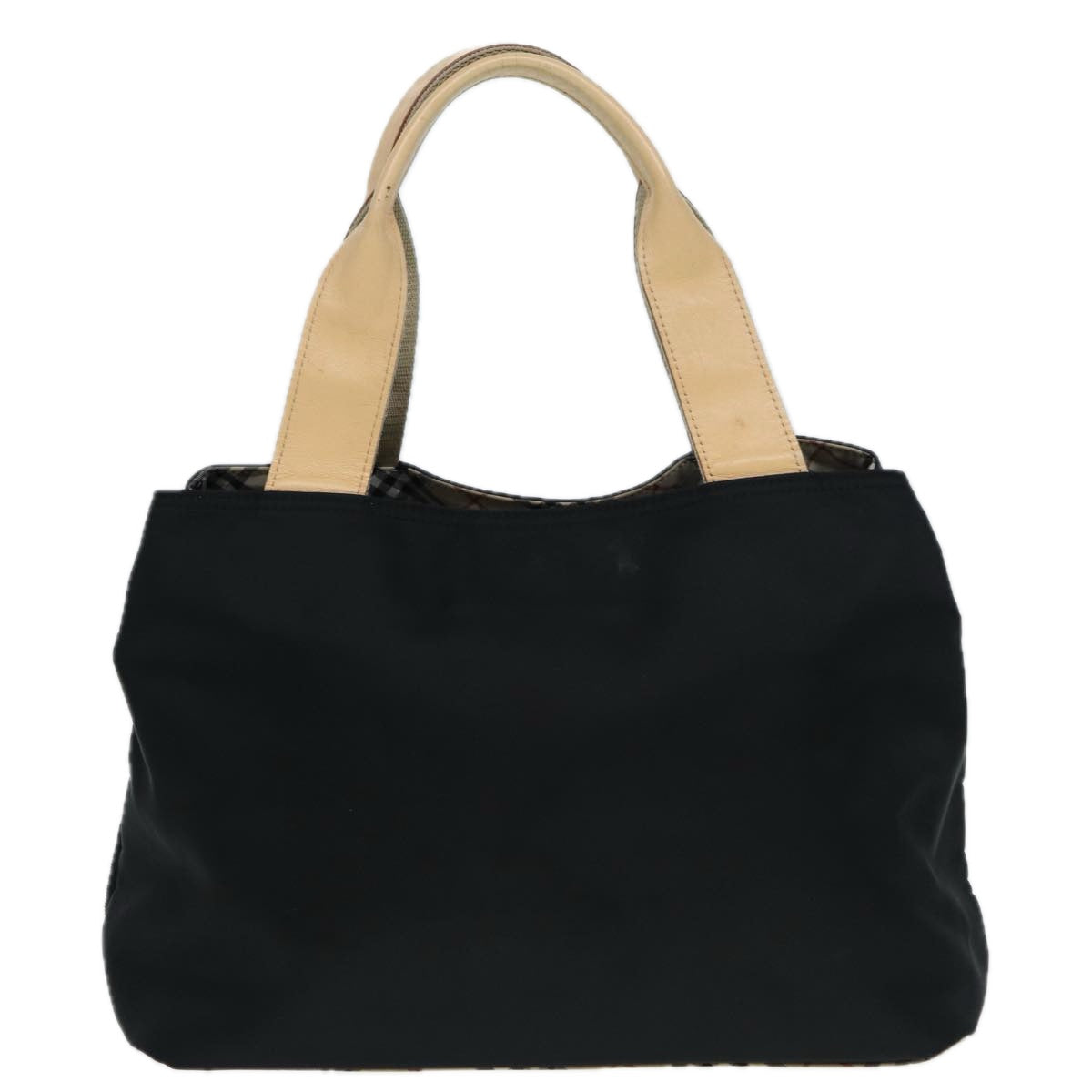 Burberry Nova Check Black Synthetic Tote Bag (Pre-Owned)