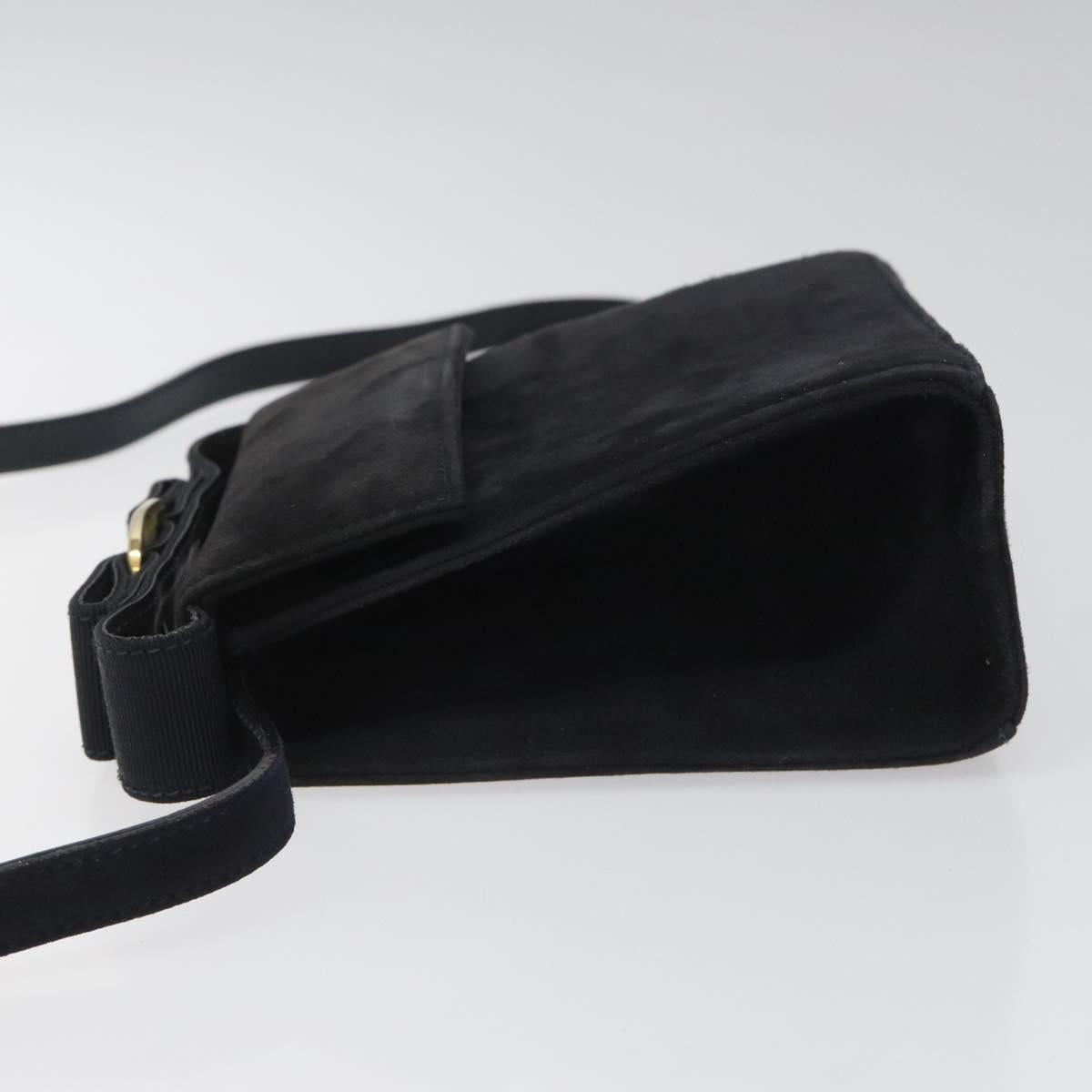 Salvatore Ferragamo Navy Suede Handbag (Pre-Owned)