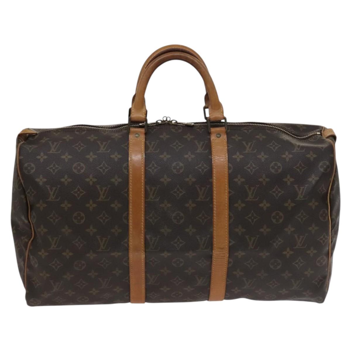 Louis Vuitton Keepall 50 Blue Canvas Travel Bag (Pre-Owned)