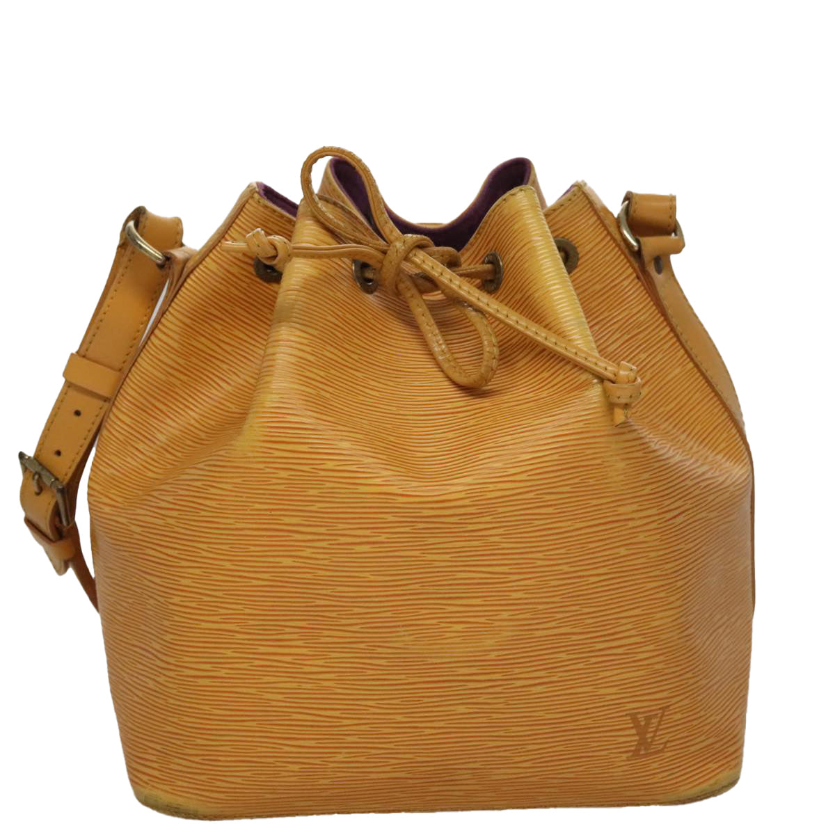 Louis Vuitton Petit Noé Yellow Leather Shoulder Bag (Pre-Owned)