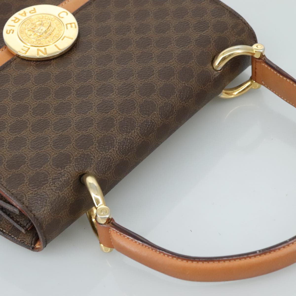 Céline Macadam Brown Canvas Handbag (Pre-Owned)