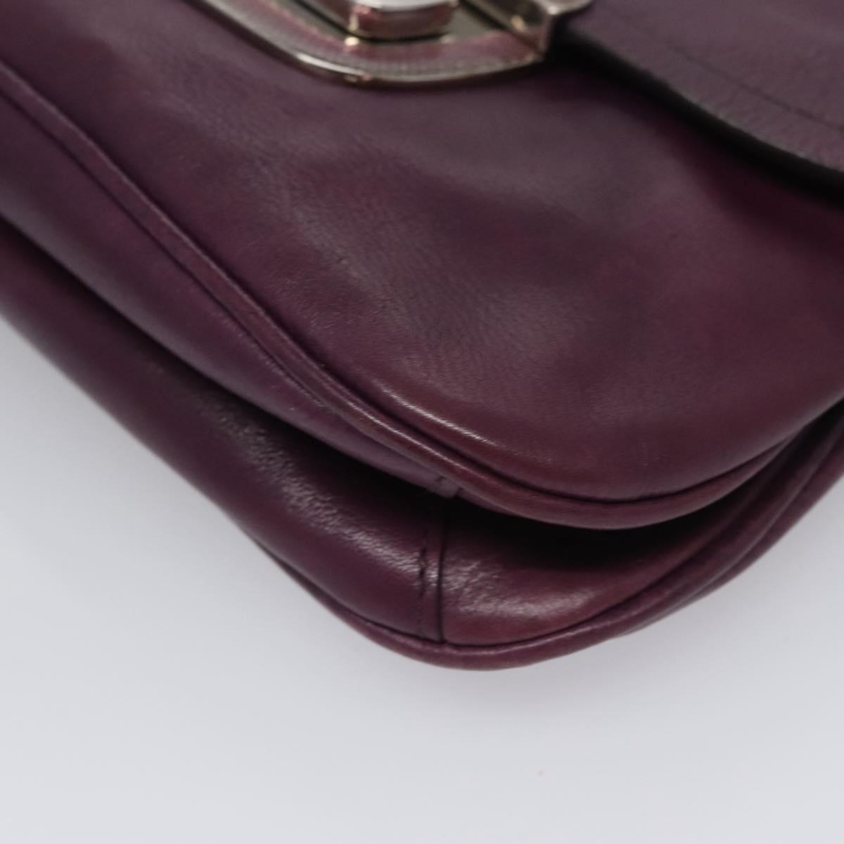 Prada Purple Leather Shoulder Bag (Pre-Owned)