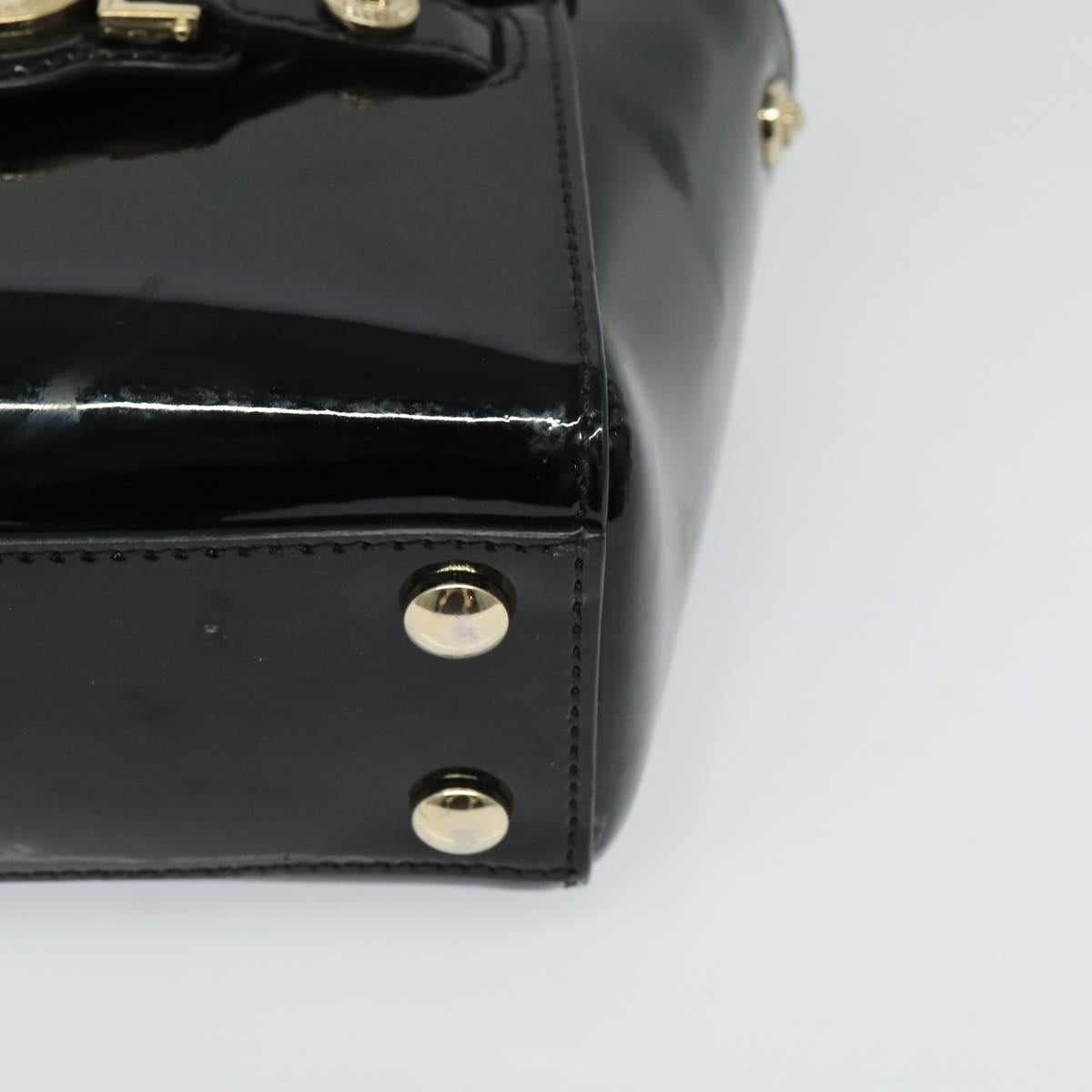 Versace Black Patent Leather Handbag (Pre-Owned)