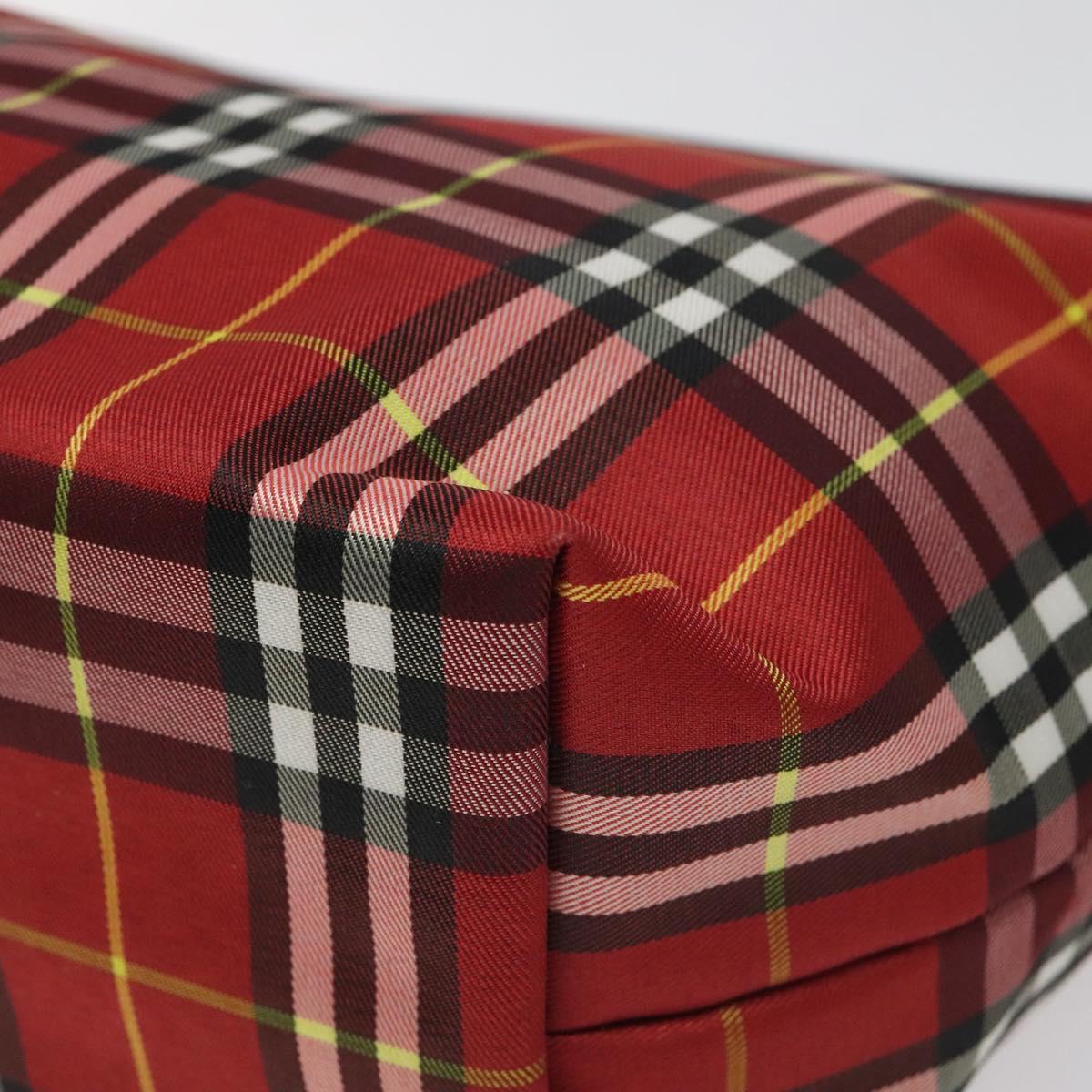 Burberry Nova Check Red Synthetic Handbag (Pre-Owned)