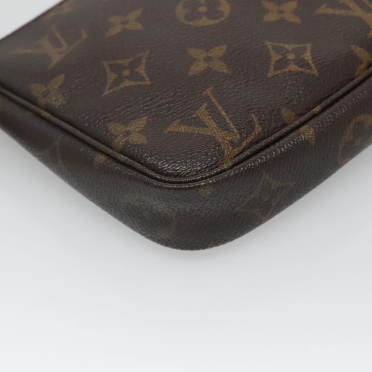 Louis Vuitton Pochette Accessoire Brown Canvas Clutch Bag (Pre-Owned)