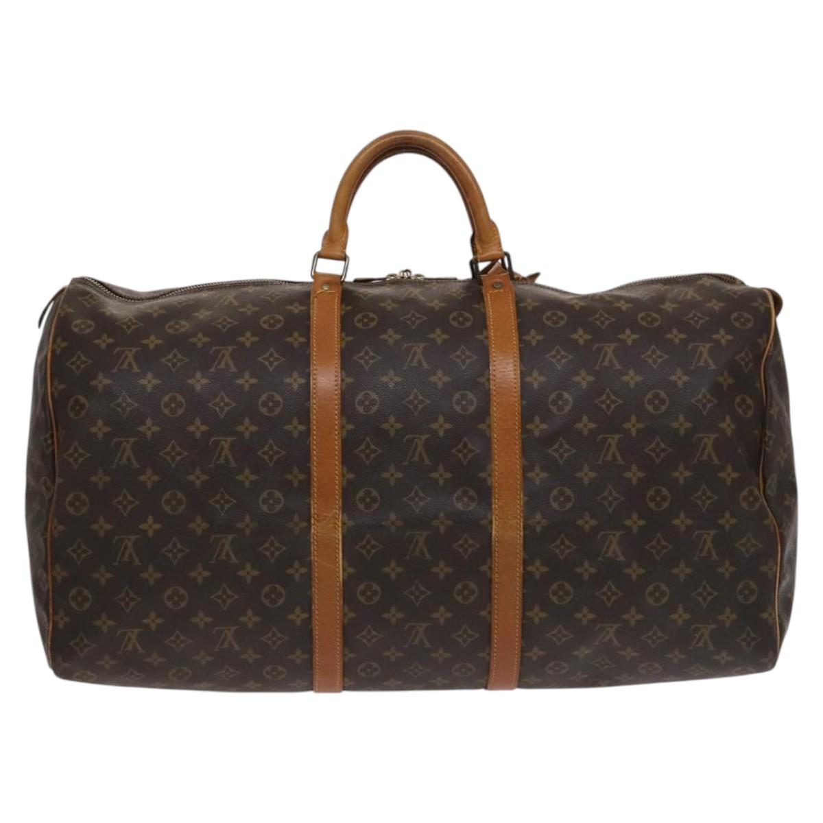 Louis Vuitton Keepall 60 Brown Canvas Travel Bag (Pre-Owned)