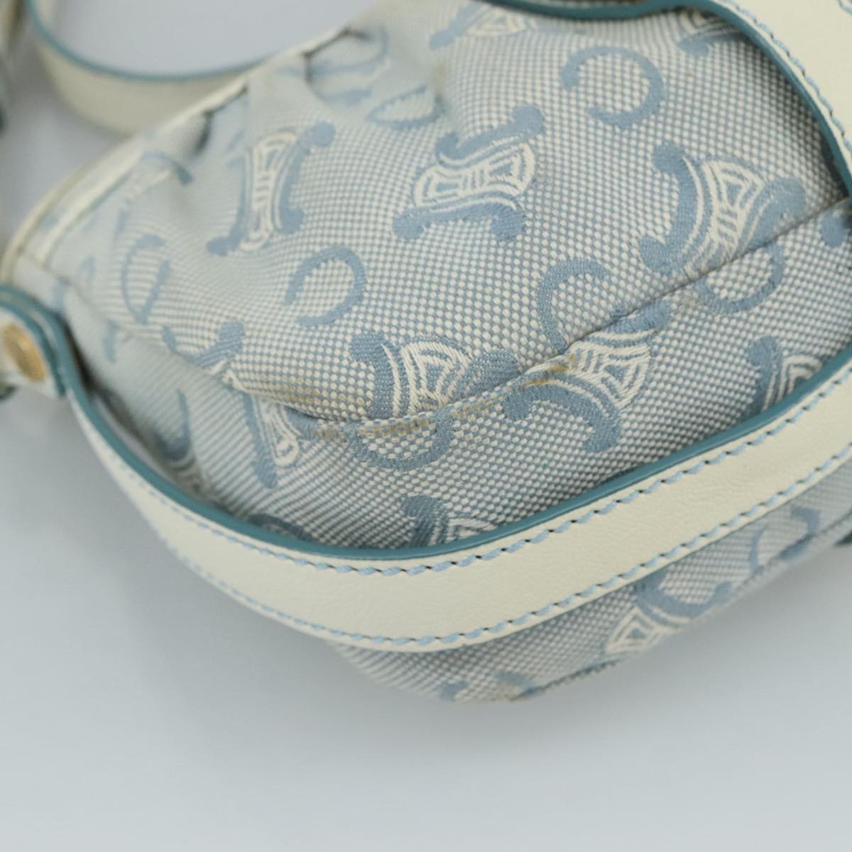 Céline Macadam Blue Canvas Shoulder Bag (Pre-Owned)