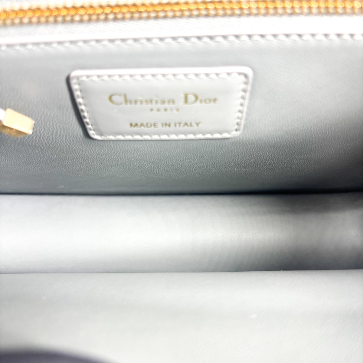 Christian Dior 30 Montaigne Box Leather Gray Calfskin Handbag (Pre-Owned)