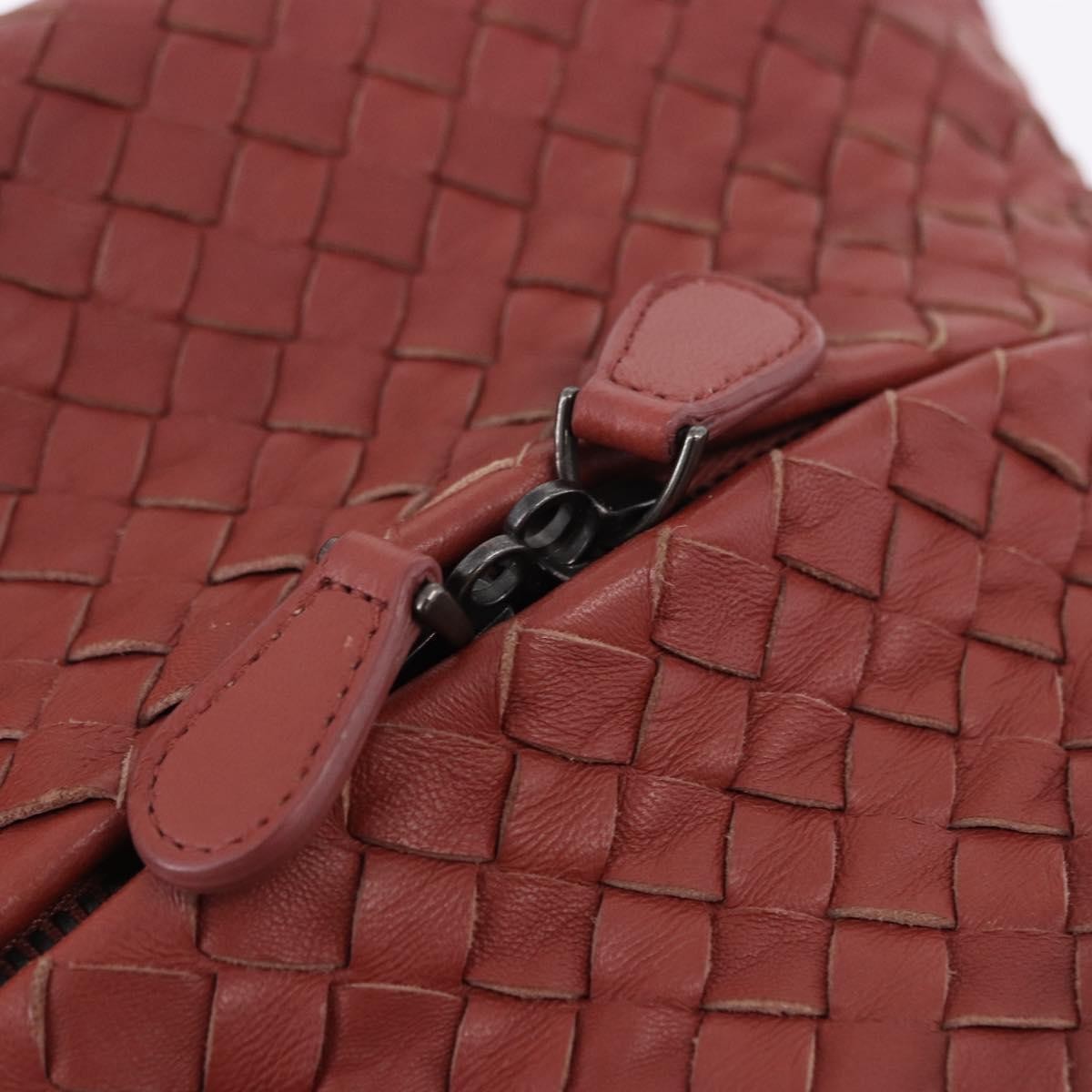 Bottega Veneta Zip Cube Messenger Intrecciato Nappa Brown Leather Shoulder Bag Bag (Pre-Owned)