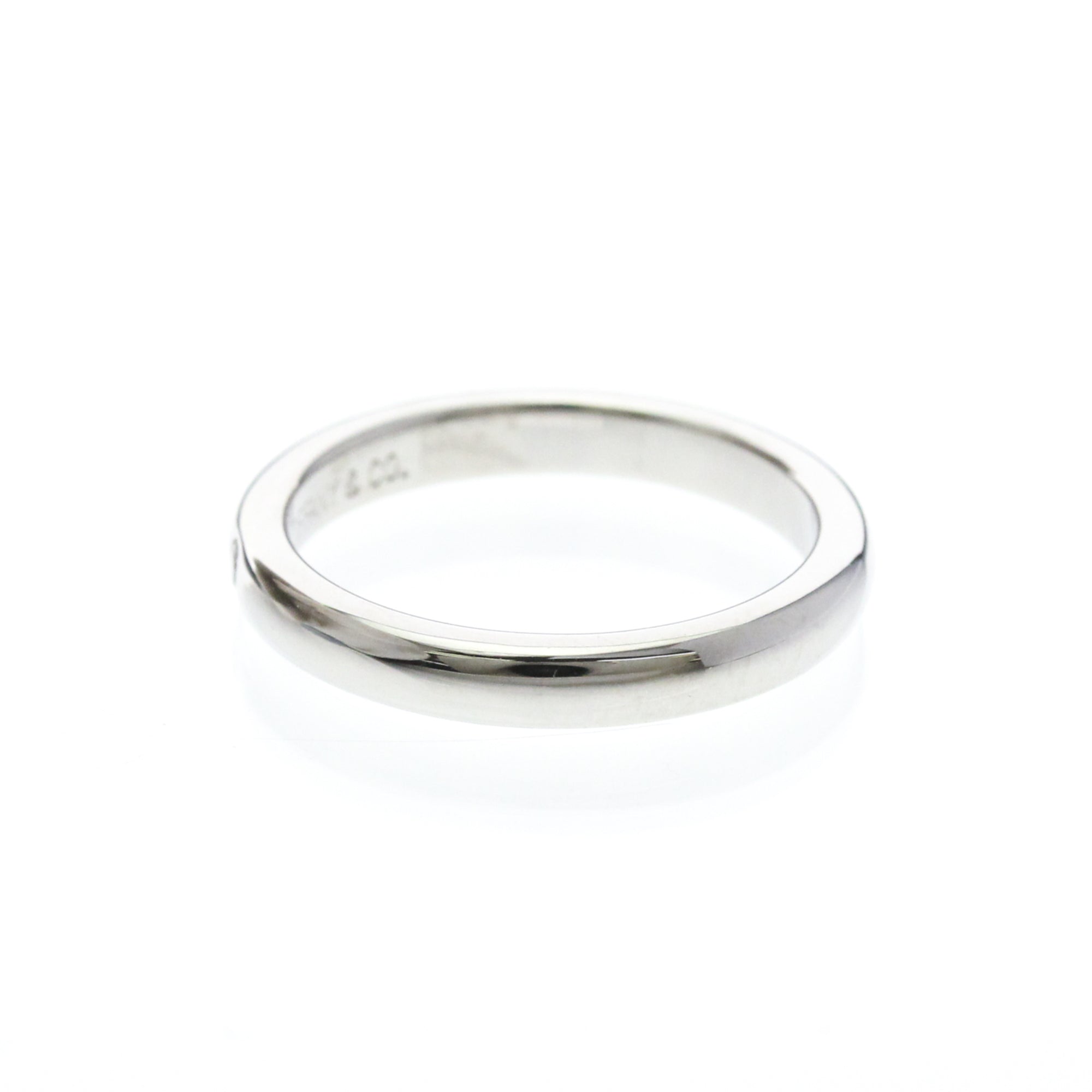 Tiffany & Co. Elsa Peretti 1 Diamond Stacking Band 950 Platinum With Diamond Silver Platinum Ring Jewelry (Pre-Owned)