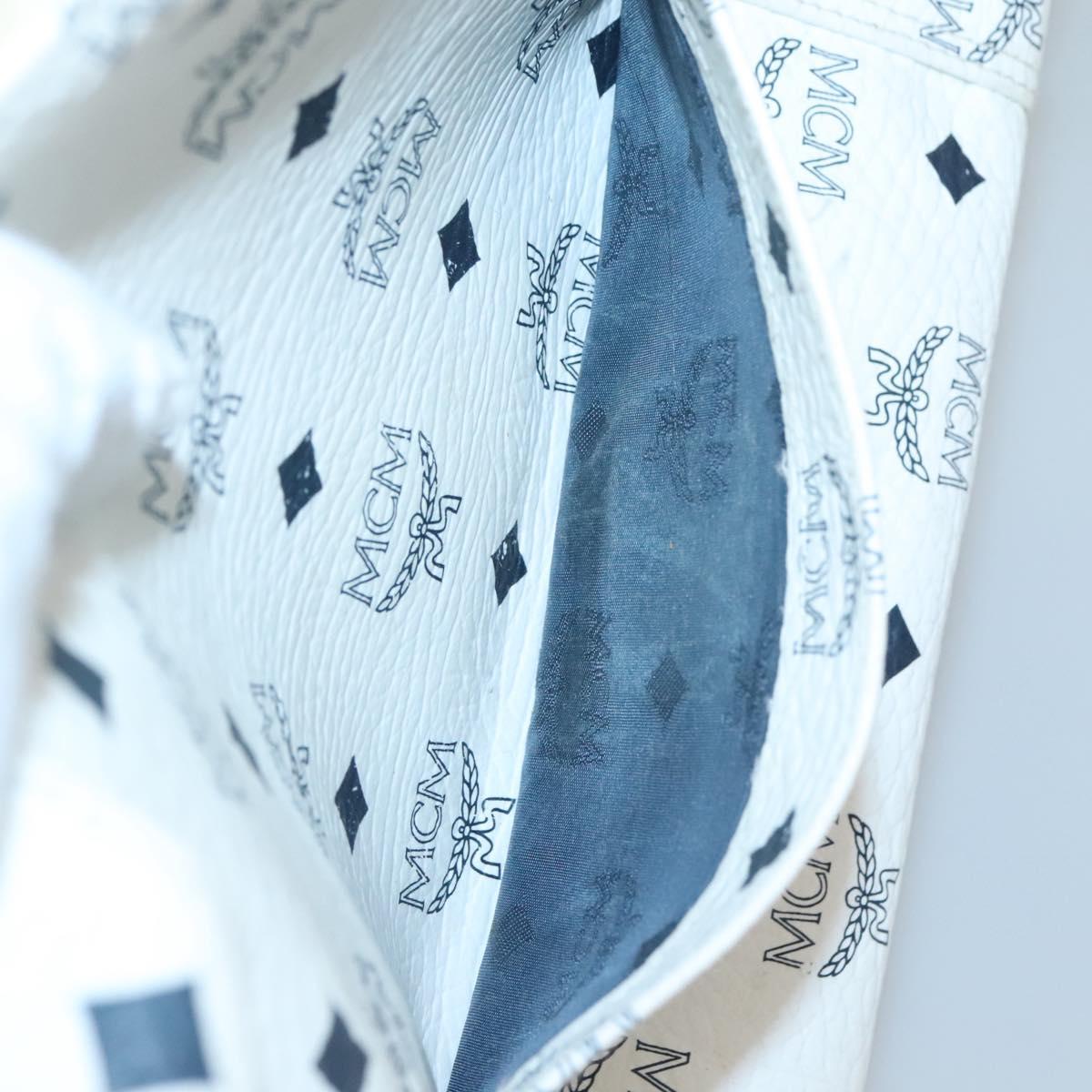 MCM Visetos White Canvas Tote Bag (Pre-Owned)
