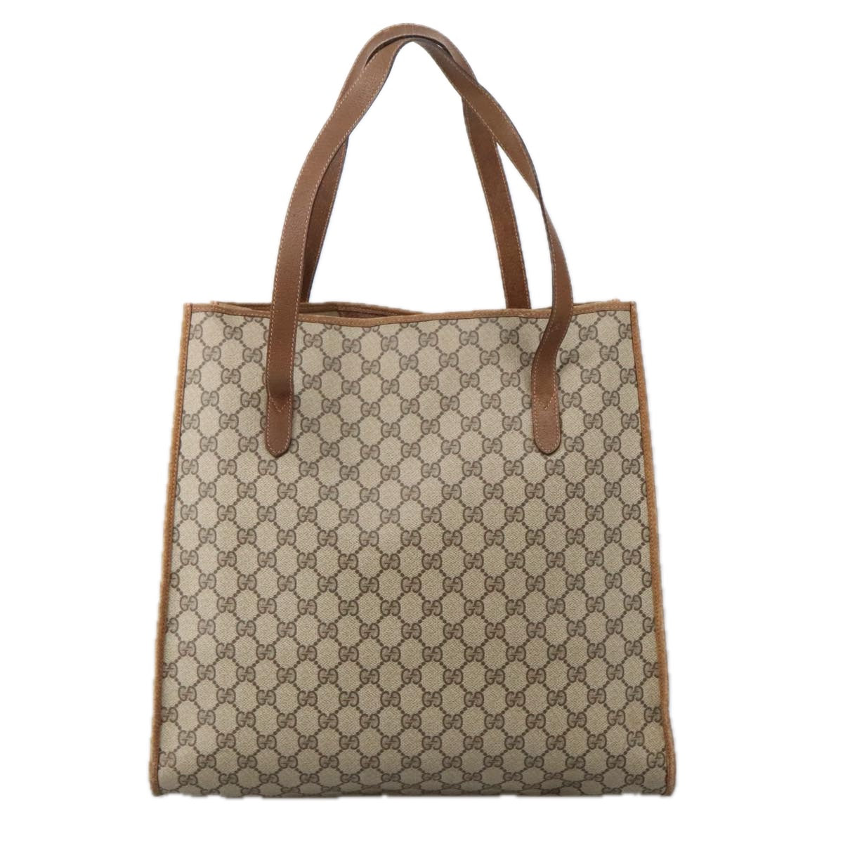 Gucci Cabas Beige Canvas Tote Bag (Pre-Owned)