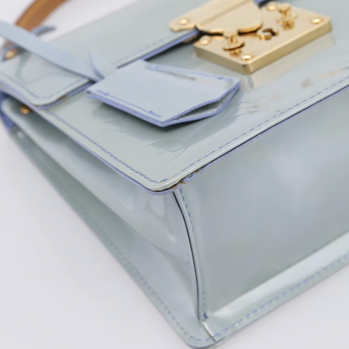 Louis Vuitton Spring Street Nm Patent Leather Blue Patent_Leather Handbag (Pre-Owned)