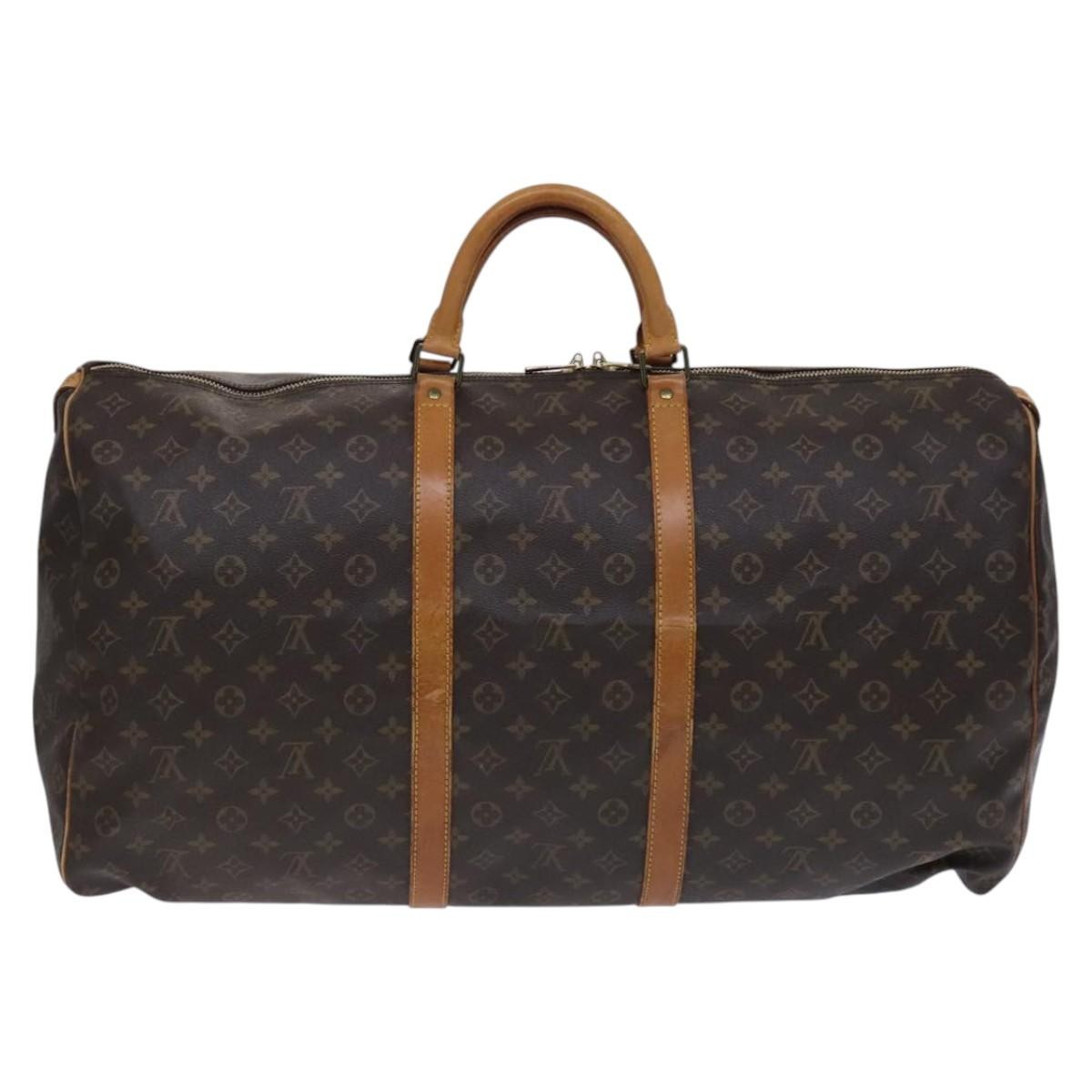 Louis Vuitton Keepall Monogram Canvas Brown Canvas Travel Bag Bag (Pre-Owned)