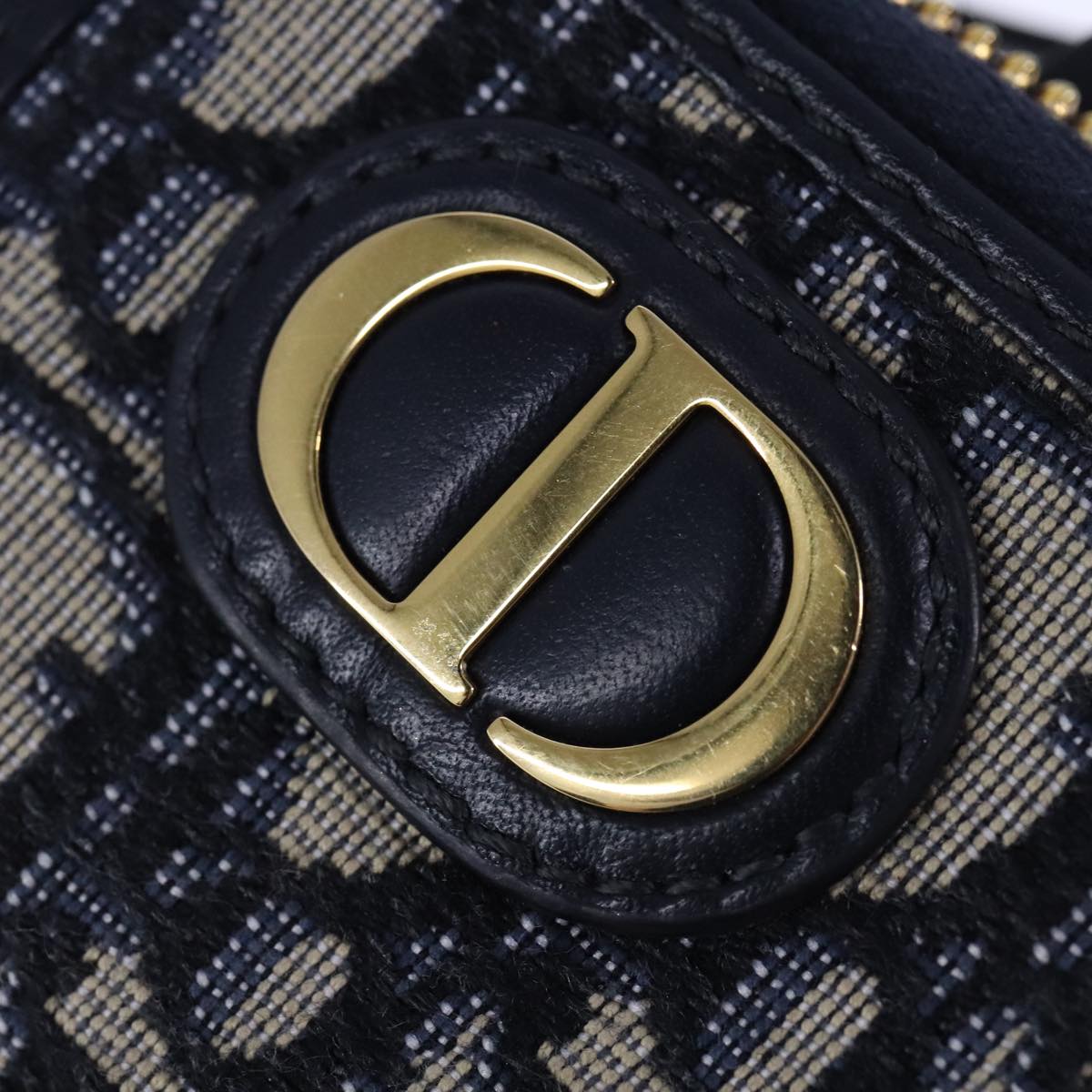 Dior Trotter Navy Canvas Wallet (Pre-Owned)