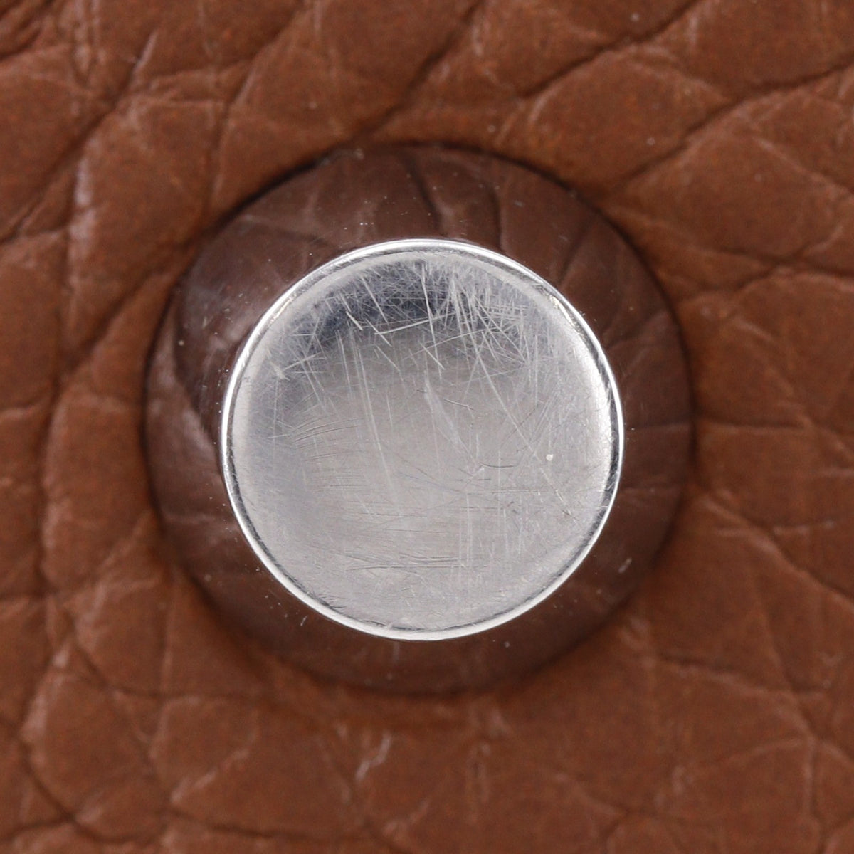 Hermes Picotin Clemence Brown Leather Handbag (Pre-Owned)