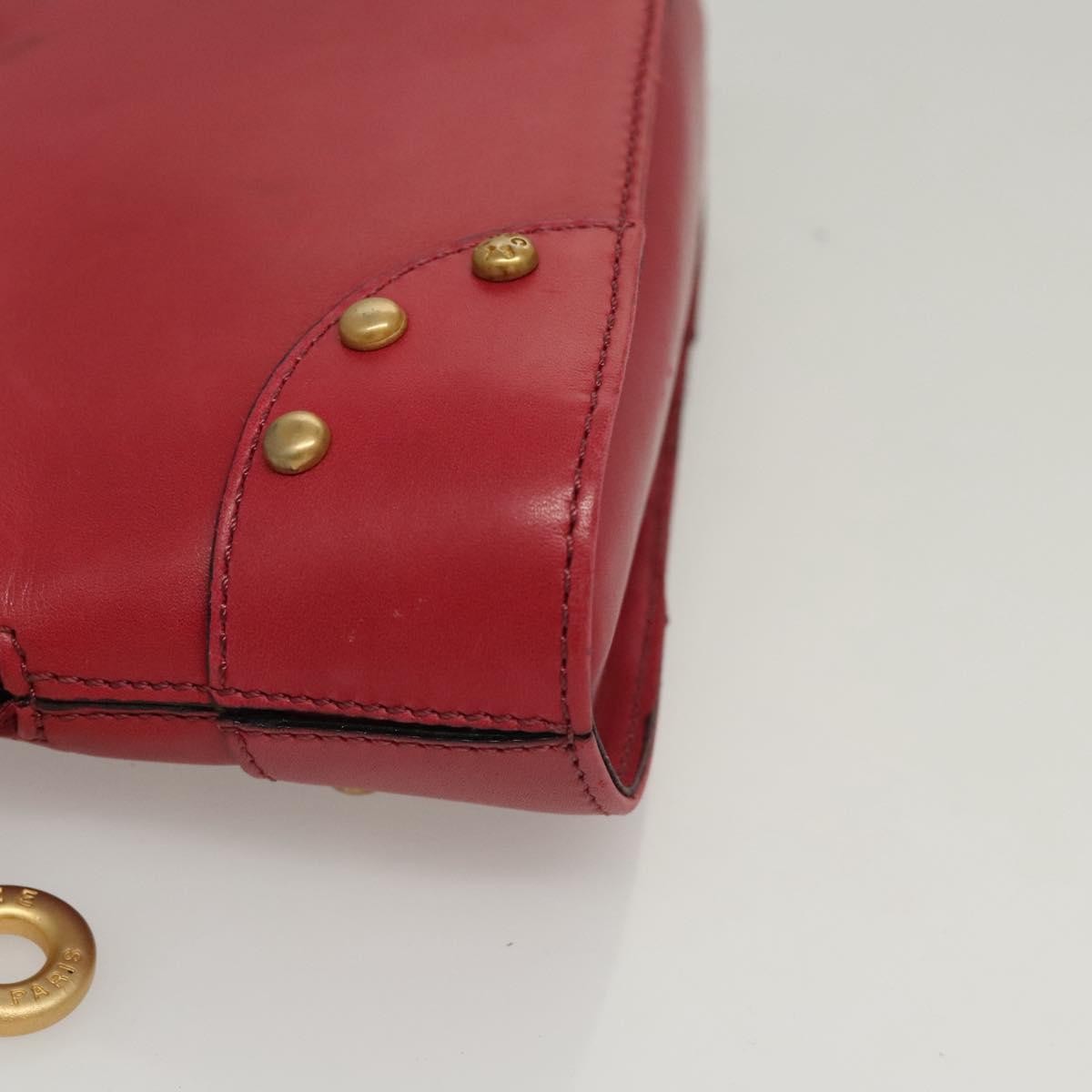 Celine Vintage Leather Red Leather Shoulder Bag Bag (Pre-Owned)