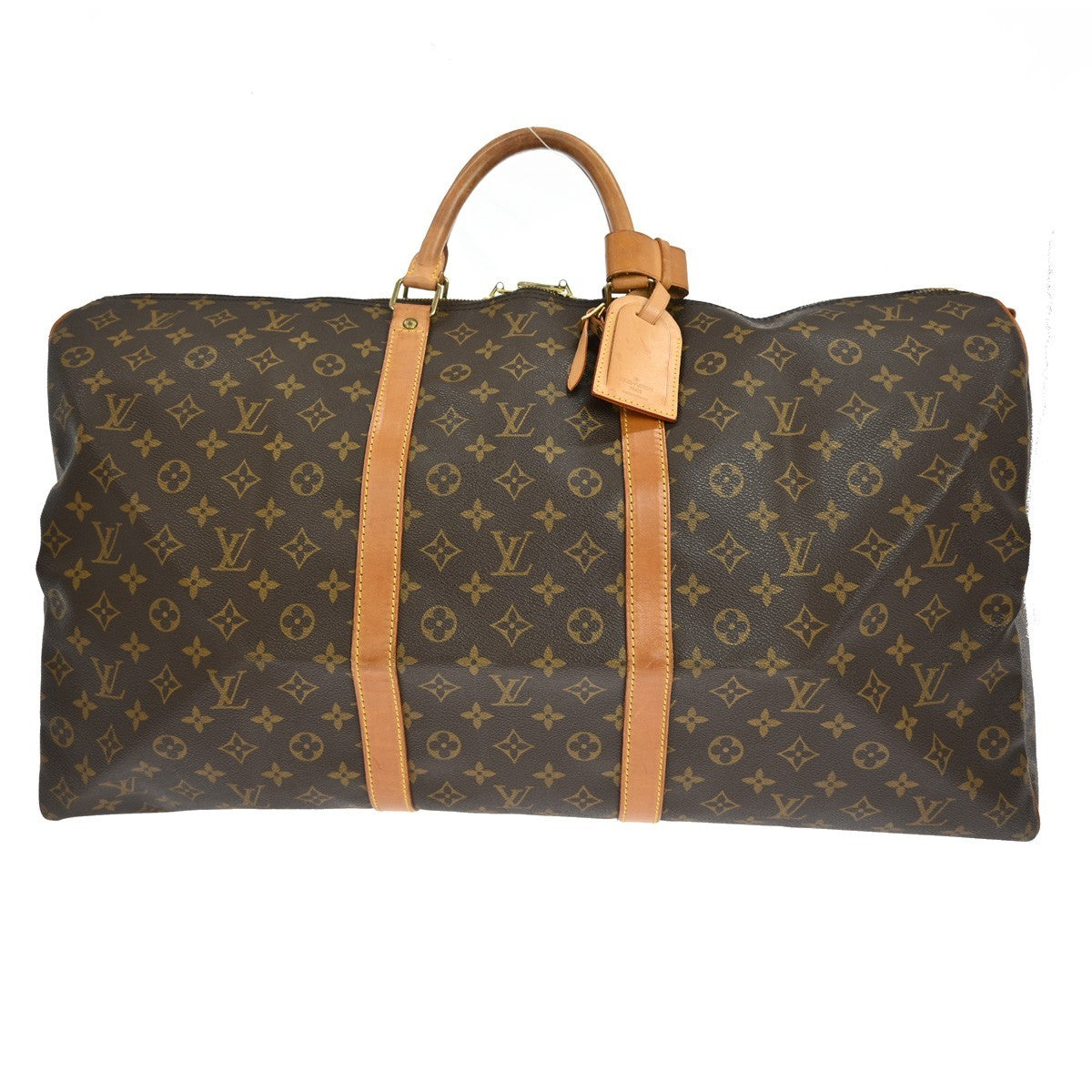Louis Vuitton Keepall Bandoulière Monogram Brown Canvas Travel Bag Bag (Pre-Owned)