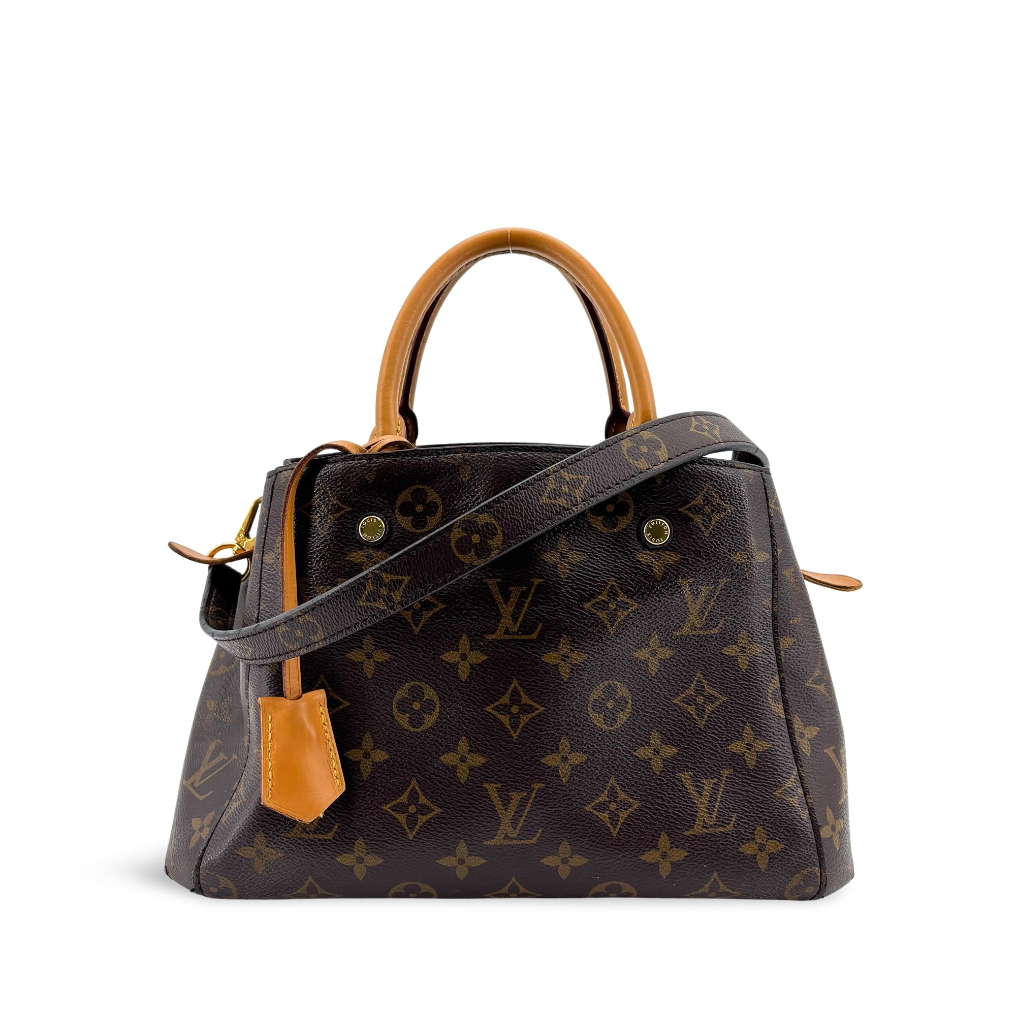Louis Vuitton Montaigne Monogram Canvas Brown Canvas Handbag (Pre-Owned)