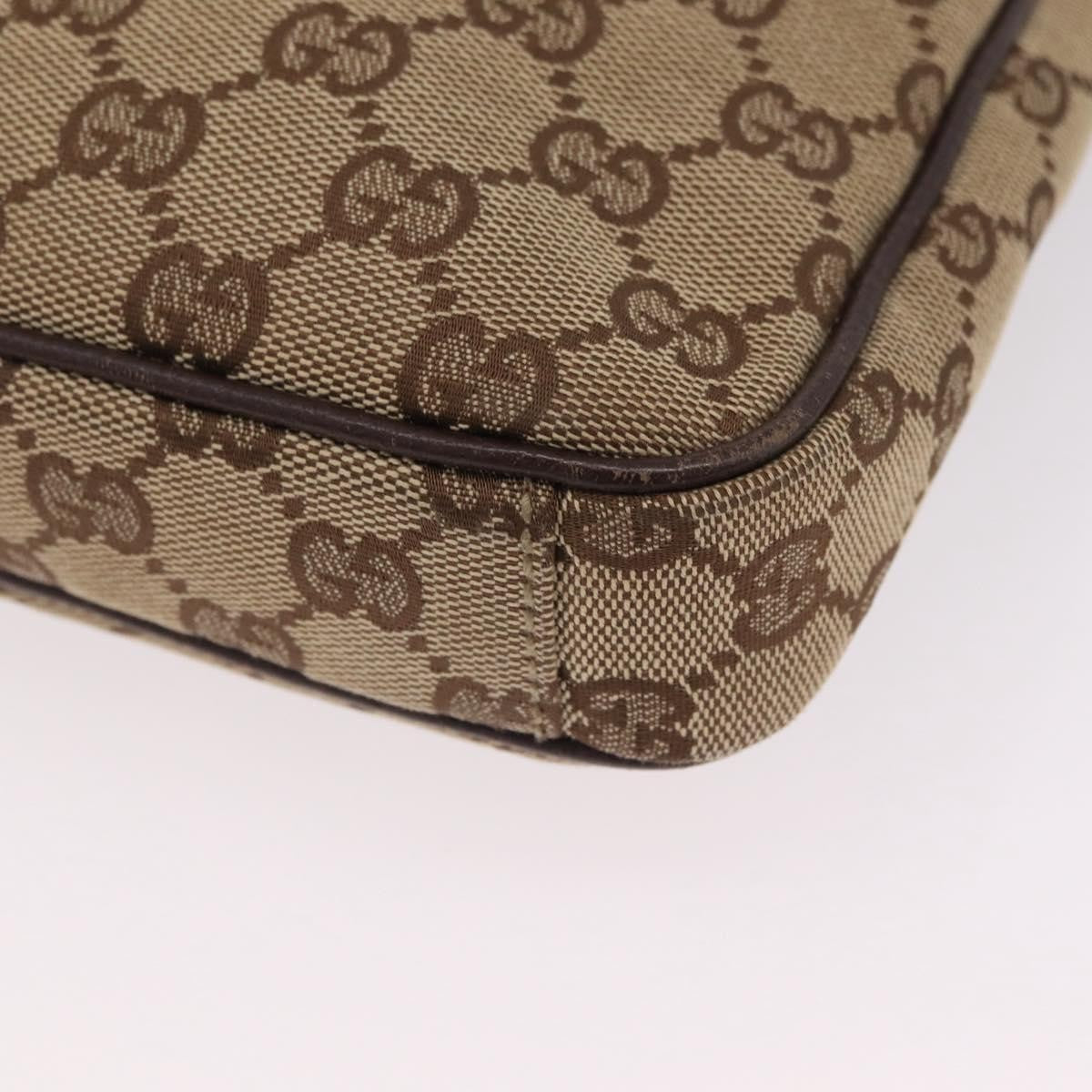 Gucci Front Zip Messenger Gg Coated Canvas Beige Canvas Crossbody Bag Bag (Pre-Owned)