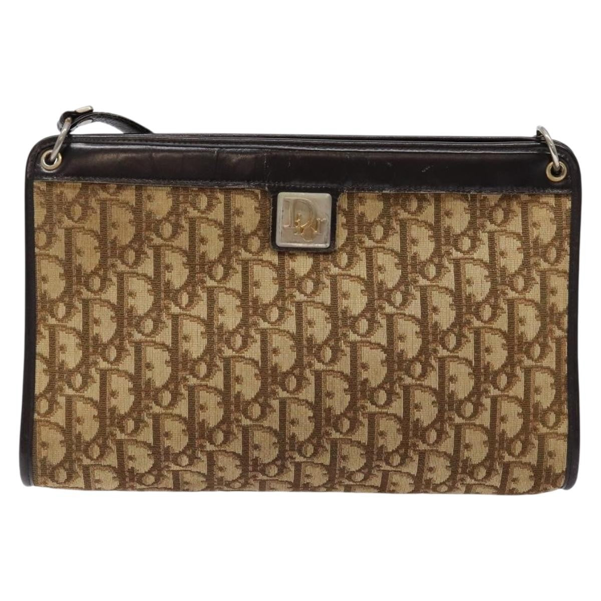 Christian Dior Vintage Trotter Canvas Brown Canvas Bag (Pre-Owned)