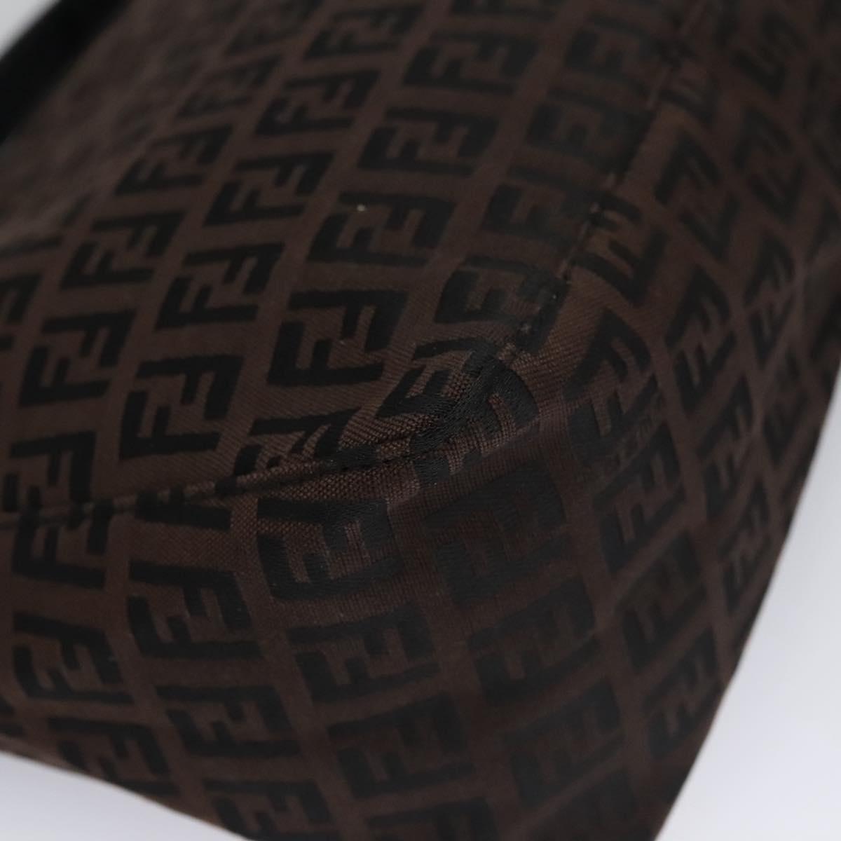 Fendi Zucchino Brown Canvas Clutch Bag (Pre-Owned)