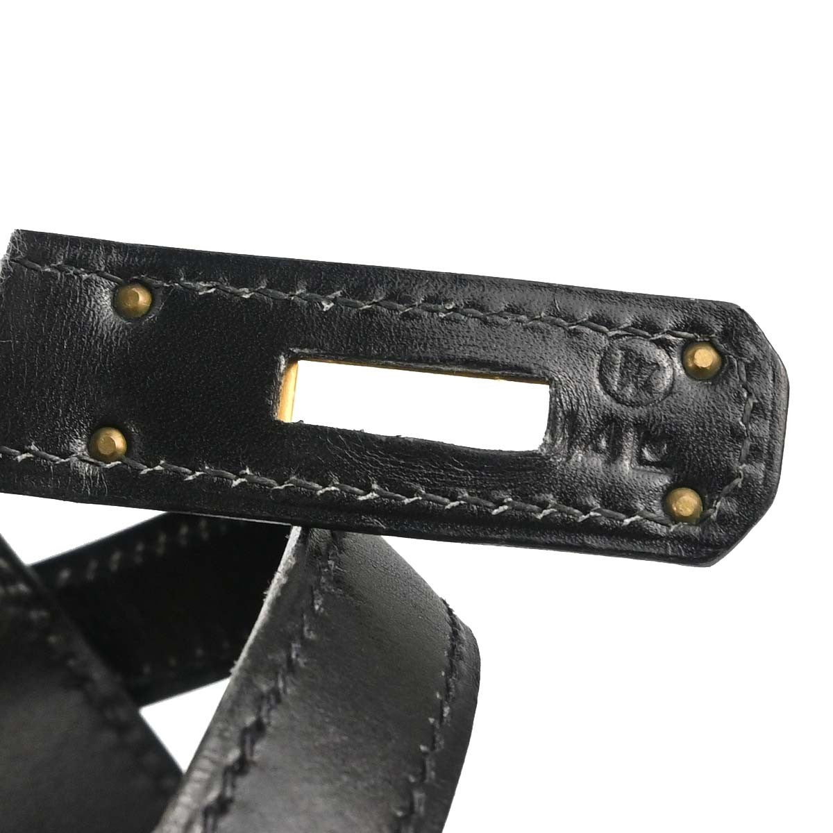 Hermes Kelly Sport Box Calf Black Leather Shoulder Bag Bag (Pre-Owned)