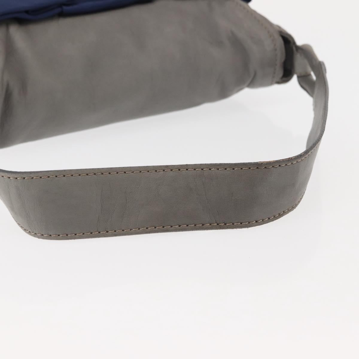 Chloe Vintage Flap Leather Gray Leather Shoulder Bag Bag (Pre-Owned)