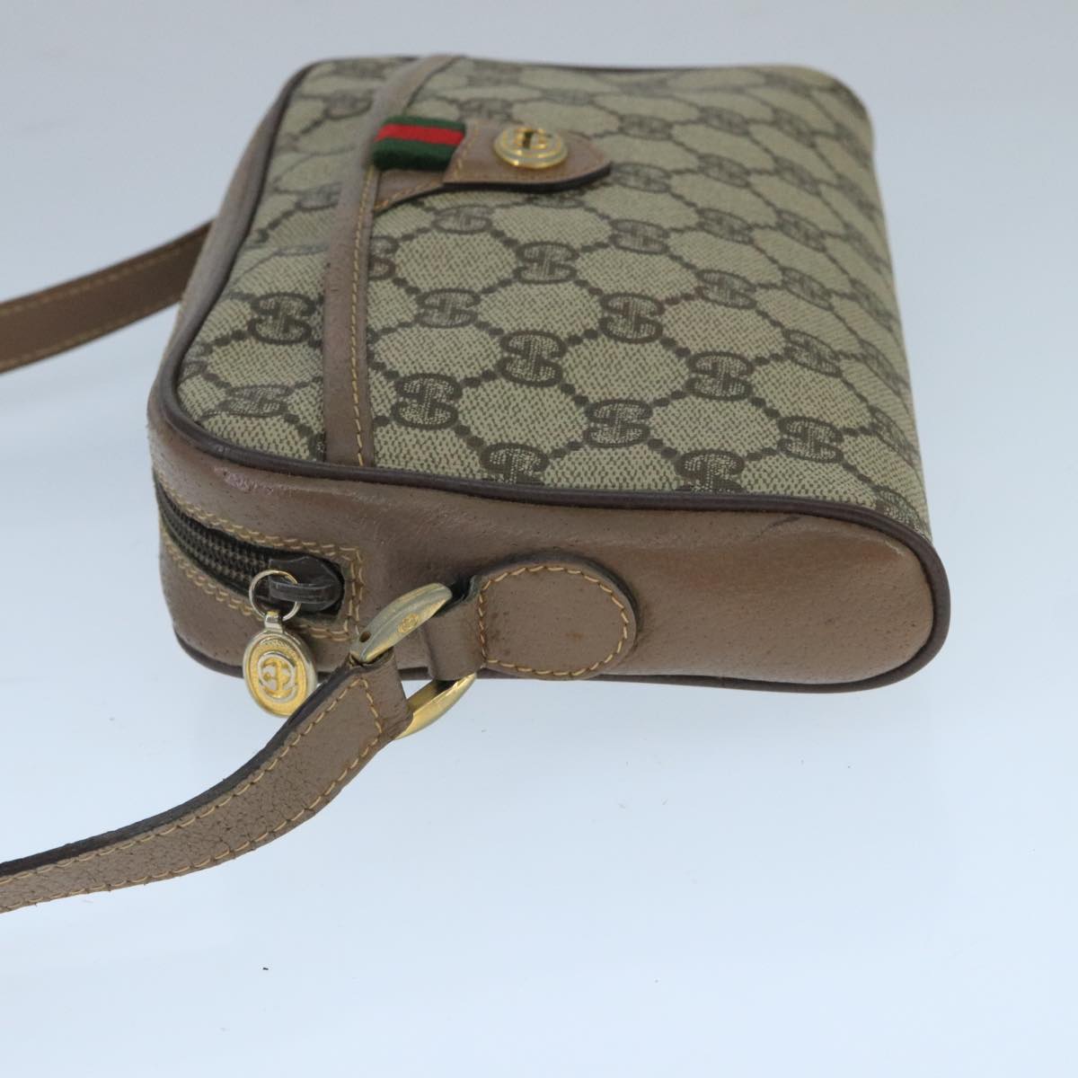 Gucci Gg Supreme Beige Canvas Shoulder Bag (Pre-Owned)