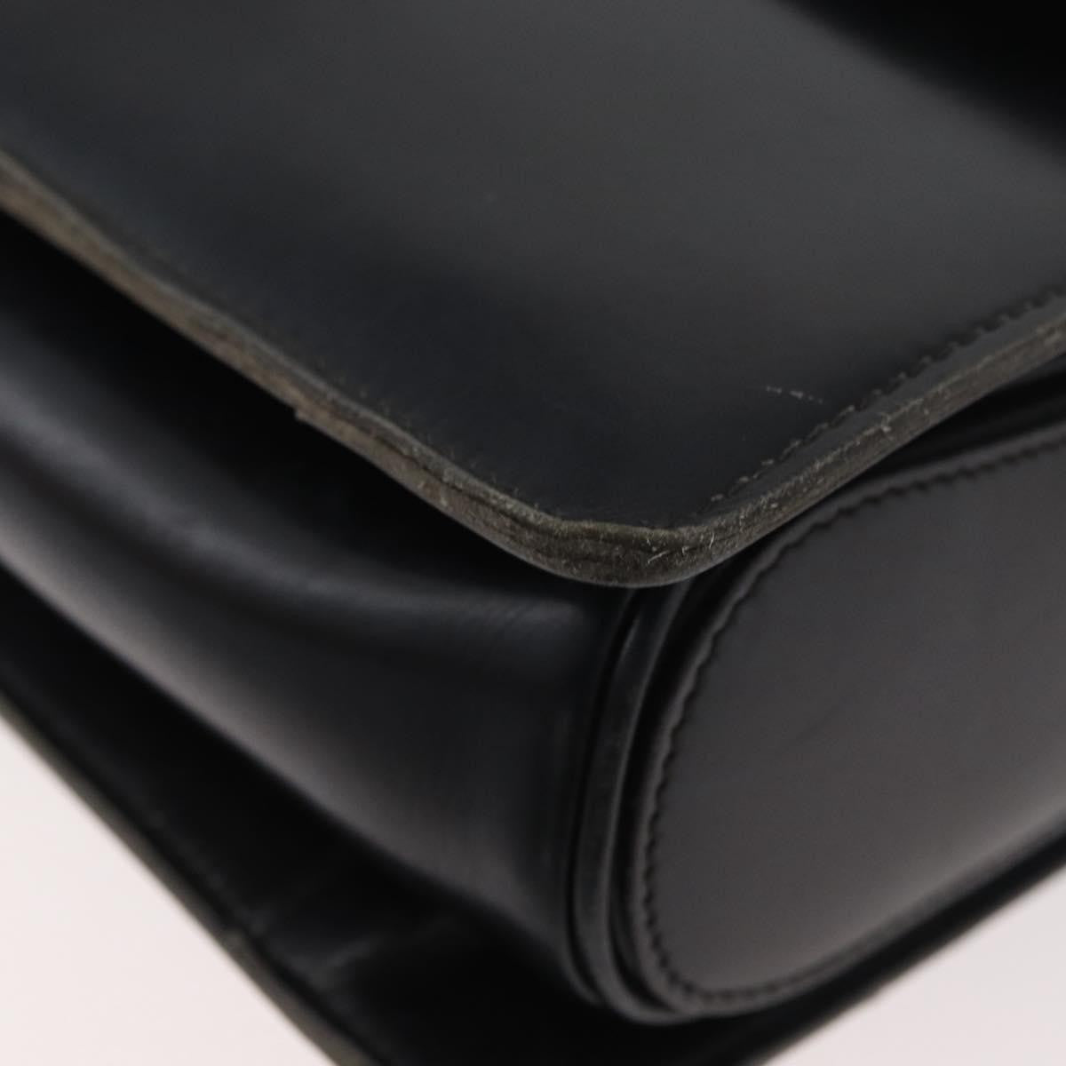 Celine Shoulder Leather Black Leather Shoulder Bag Bag (Pre-Owned)