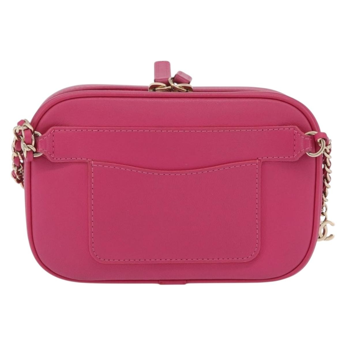 Chanel Cc Mania Camera Lambskin Pink Leather Handbag (Pre-Owned)