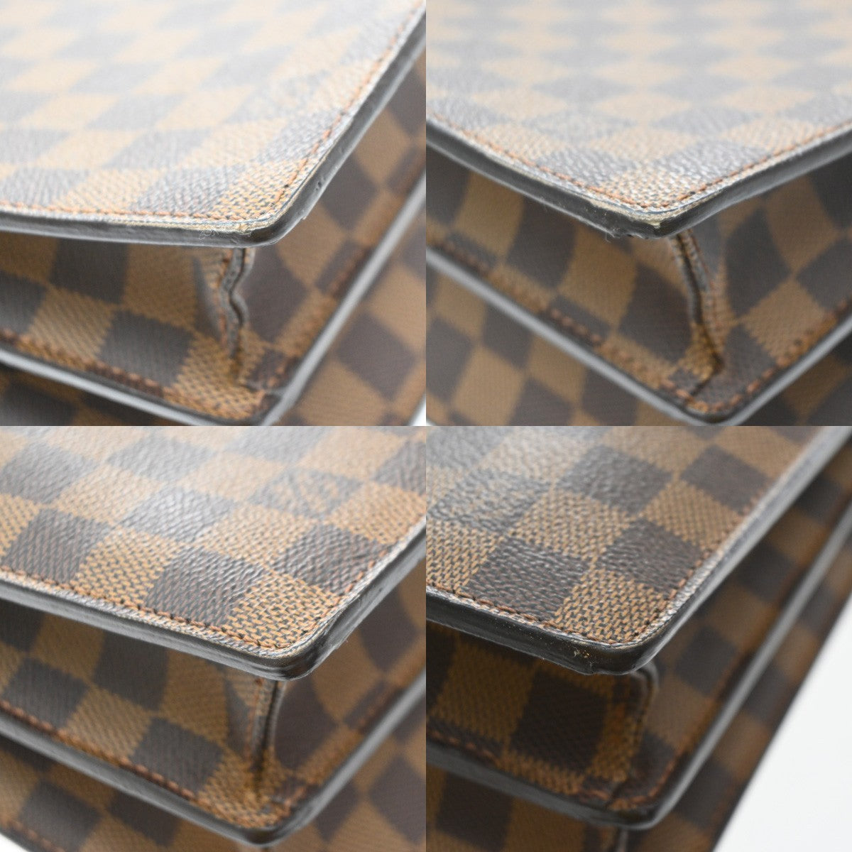 Louis Vuitton Altona Damier Ebene Brown Canvas Briefcase Bag (Pre-Owned)