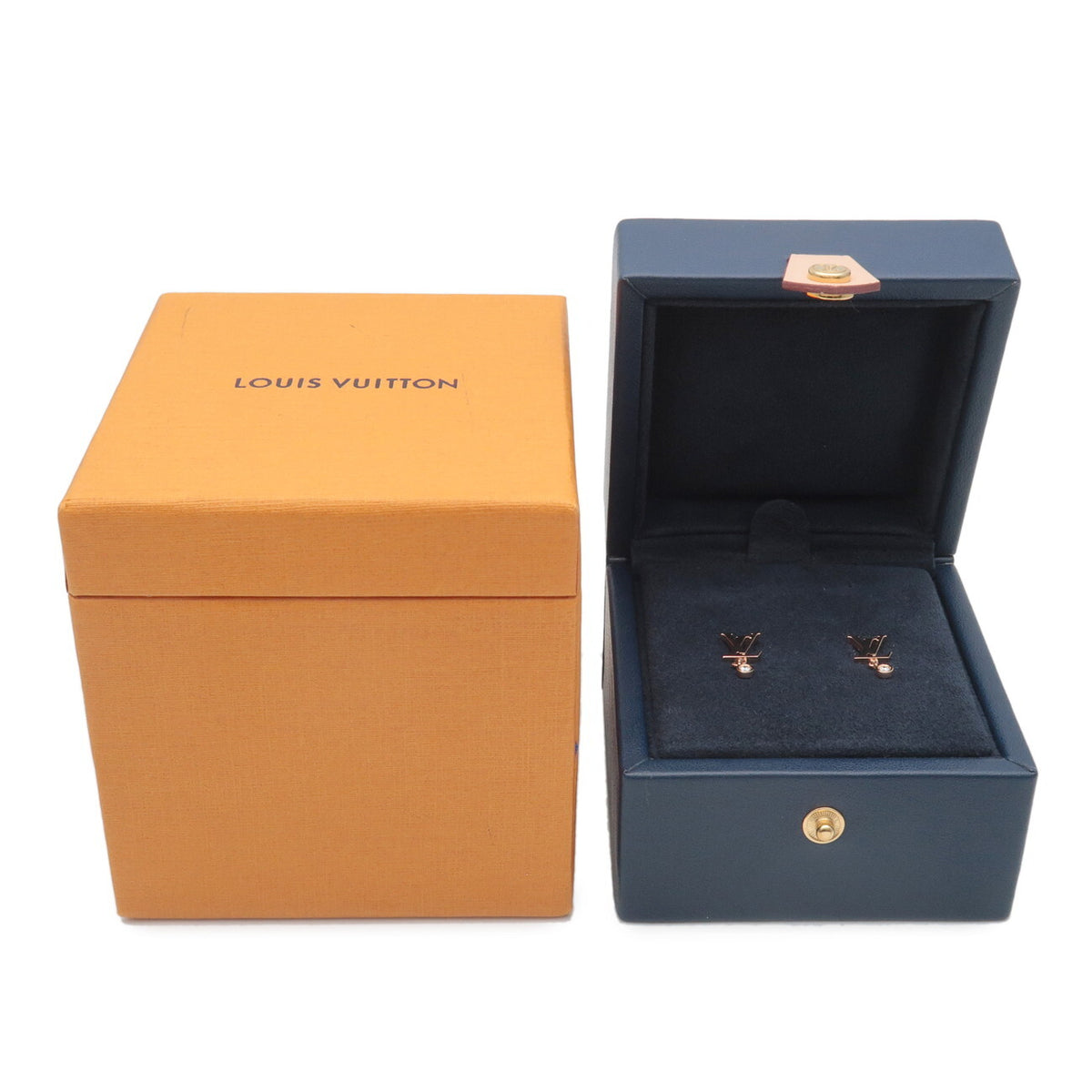 Louis Vuitton Idylle Blossom Lv Ear Stud 18K Yellow Gold With Diamond Gold Rose_Gold Earrings Jewelry (Pre-Owned)