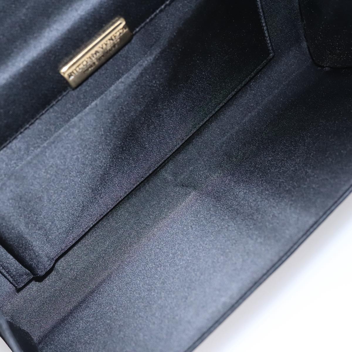 Bottega Veneta Black Silk Clutch Bag (Pre-Owned)
