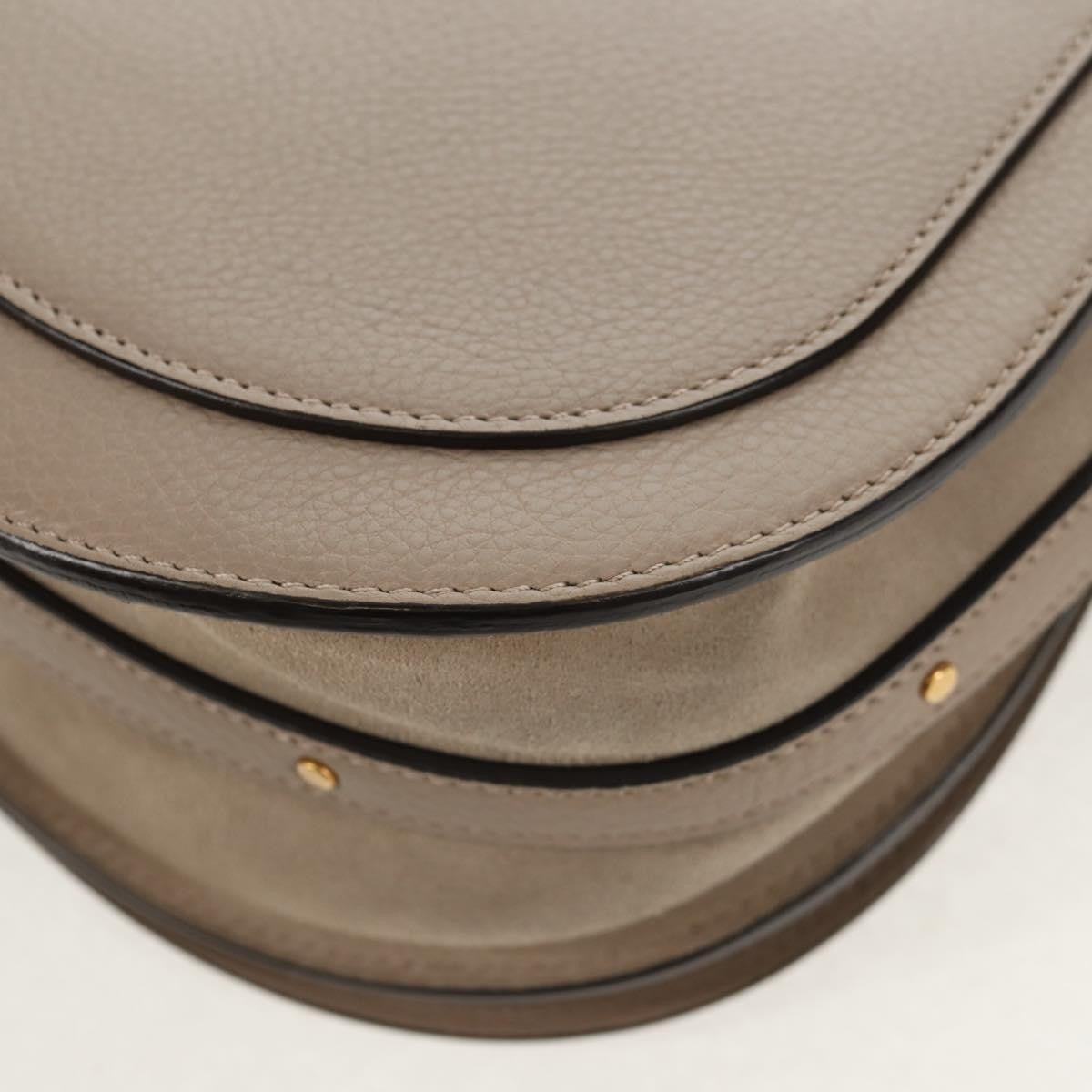 Chloe Nile Leather Beige Leather Shoulder Bag Bag (Pre-Owned)