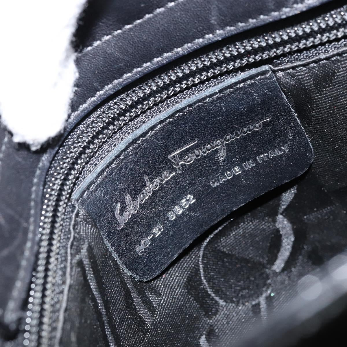 Salvatore Ferragamo Vala Patent Leather Black Patent_Leather Shoulder Bag Bag (Pre-Owned)