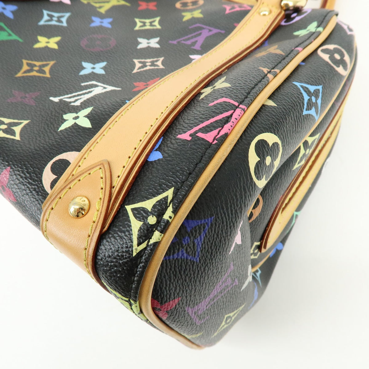 Louis Vuitton Priscilla Monogram Multicolor Black Canvas Handbag (Pre-Owned)