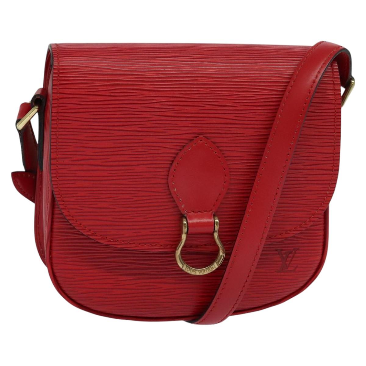 Louis Vuitton Saint Cloud Red Leather Shoulder Bag (Pre-Owned)